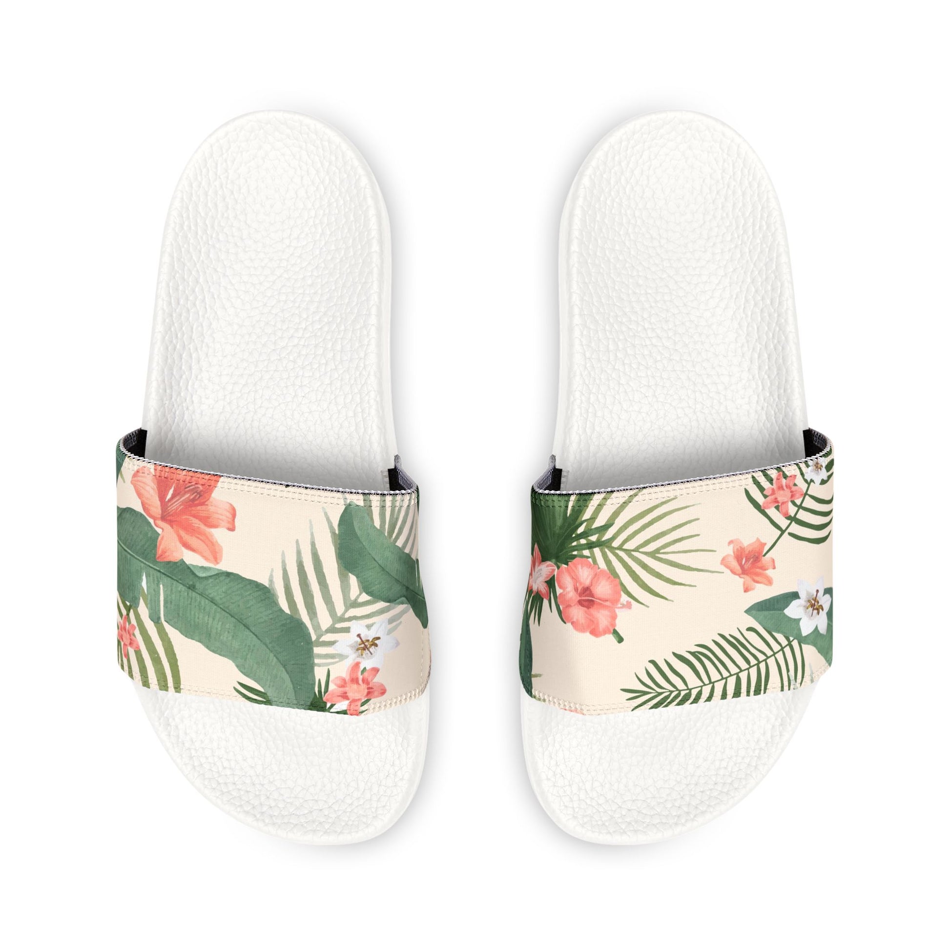 "Hibiscus Palm Oasis" Women's Beach Sandals - Island Vibes For Life