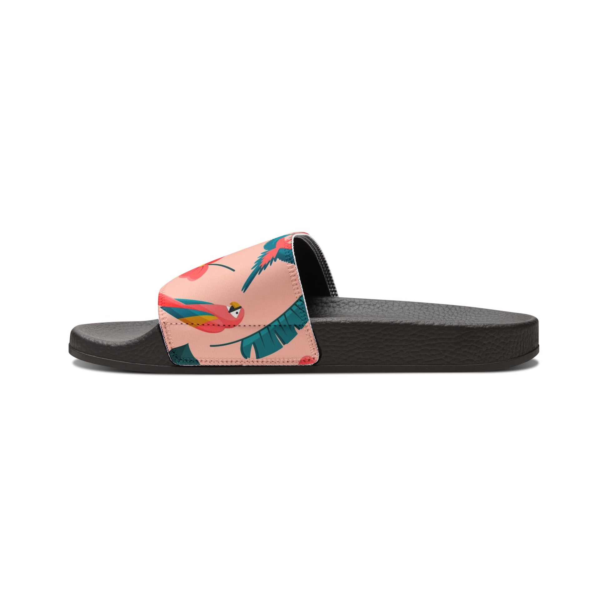"Colorful Plumage: Pink Paradise" Women's Beach Sandals - Island Vibes For Life