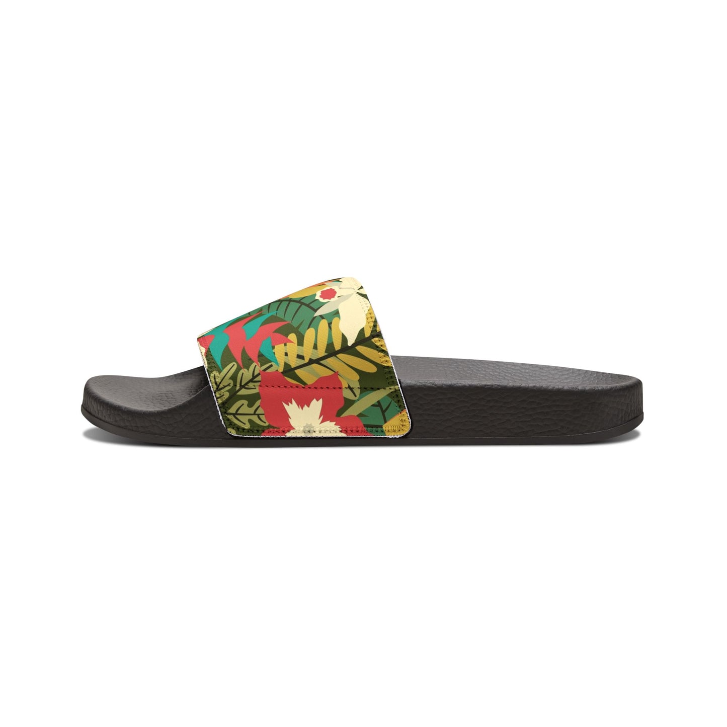 "Verde Vista: A Botanical Fantasy" Men's Beach Sandals - Island Vibes For Life
