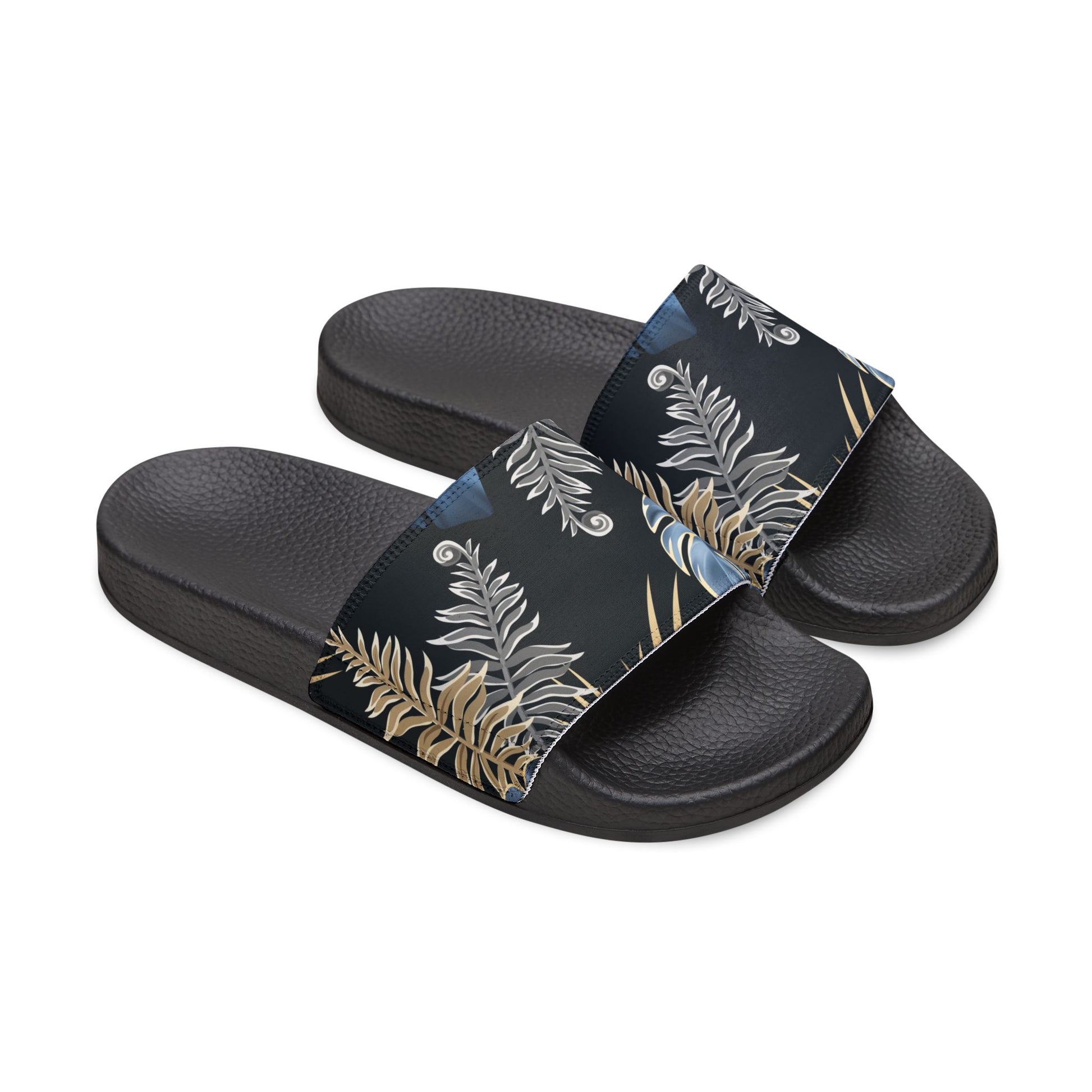"Paradise Palms at Midnight" Men's Beach Sandals - Island Vibes For Life