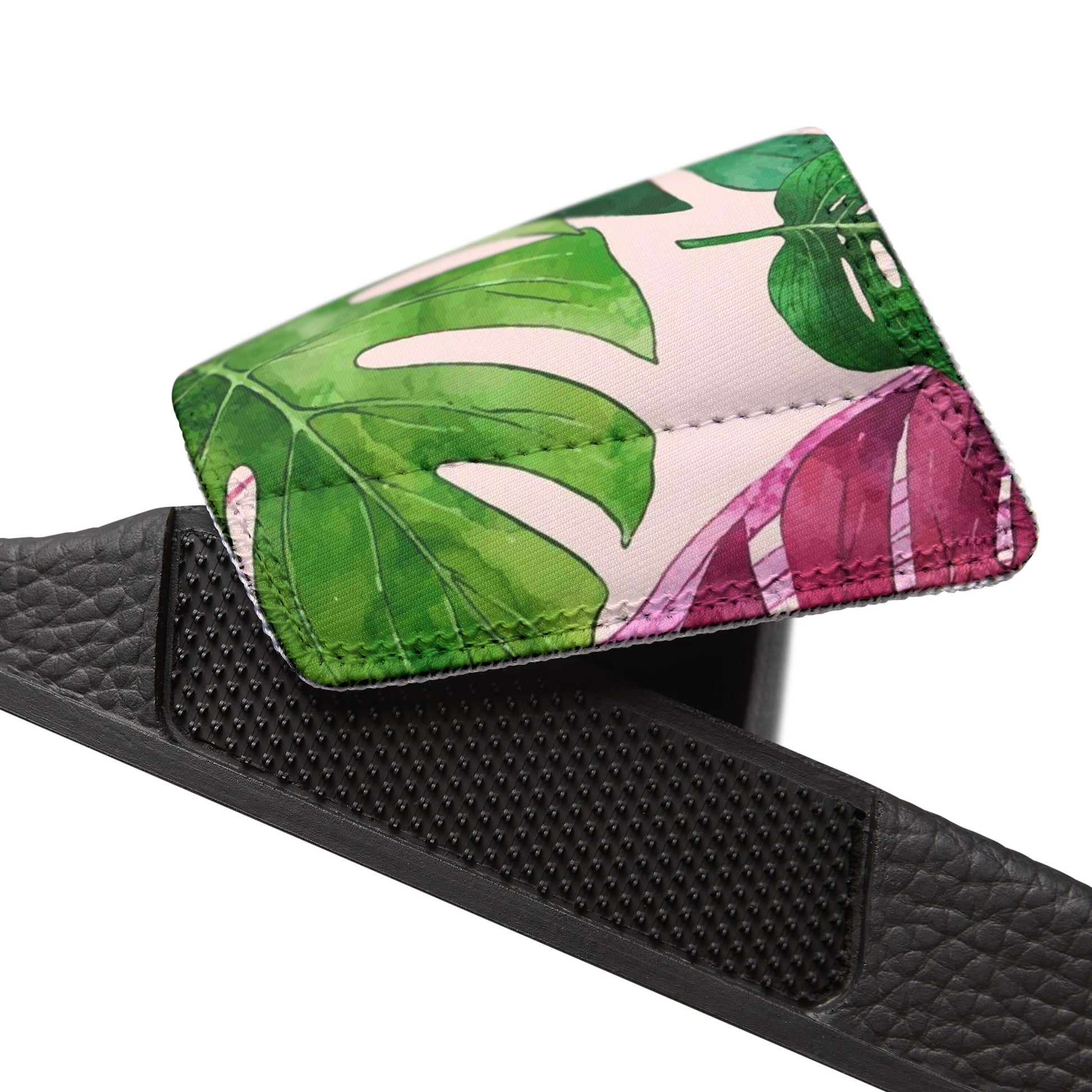 "Jungle Whispers: Coral Serenade" Men's Beach Sandals - Island Vibes For Life