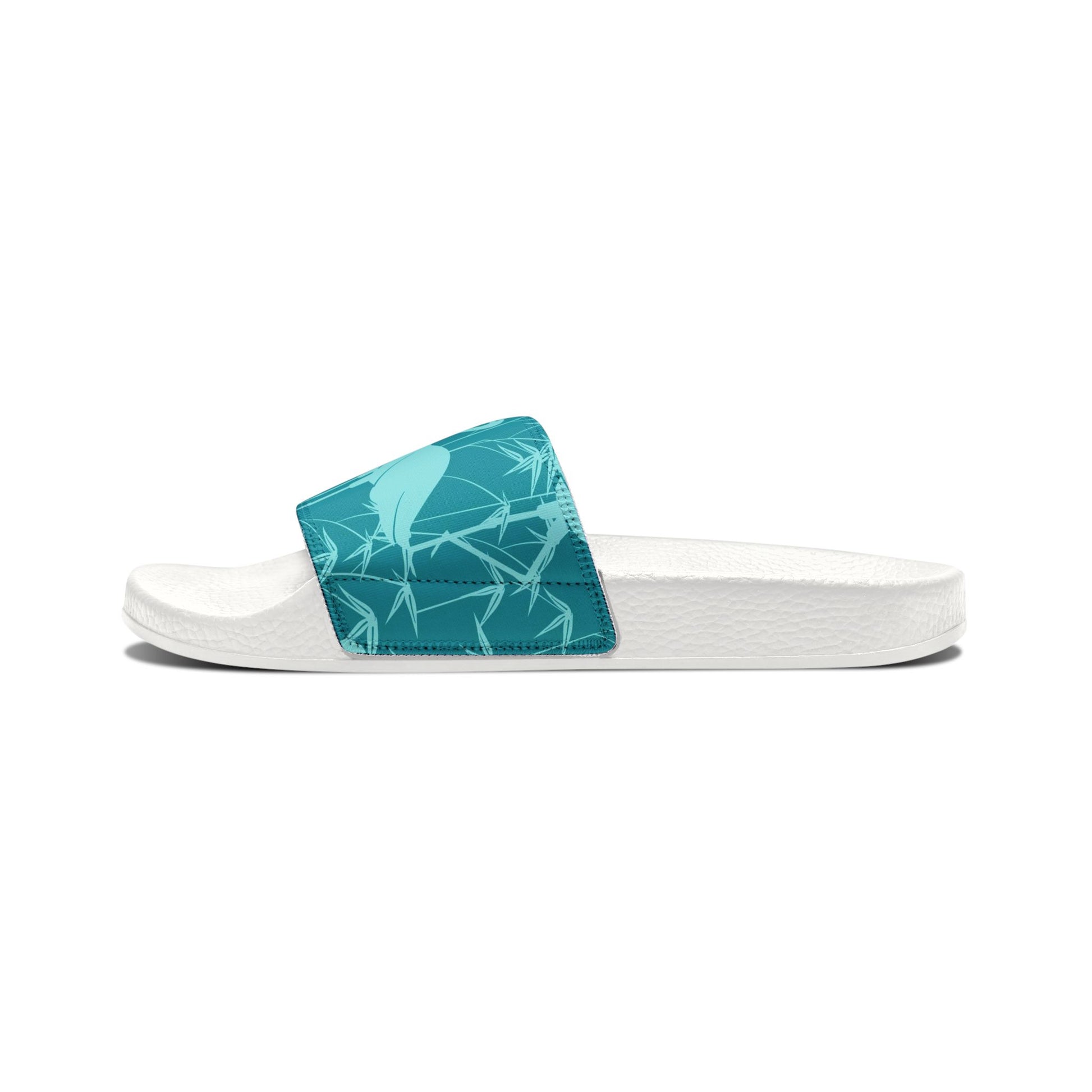 "Egrets in Teal" Men's Beach Sandals - Island Vibes For Life