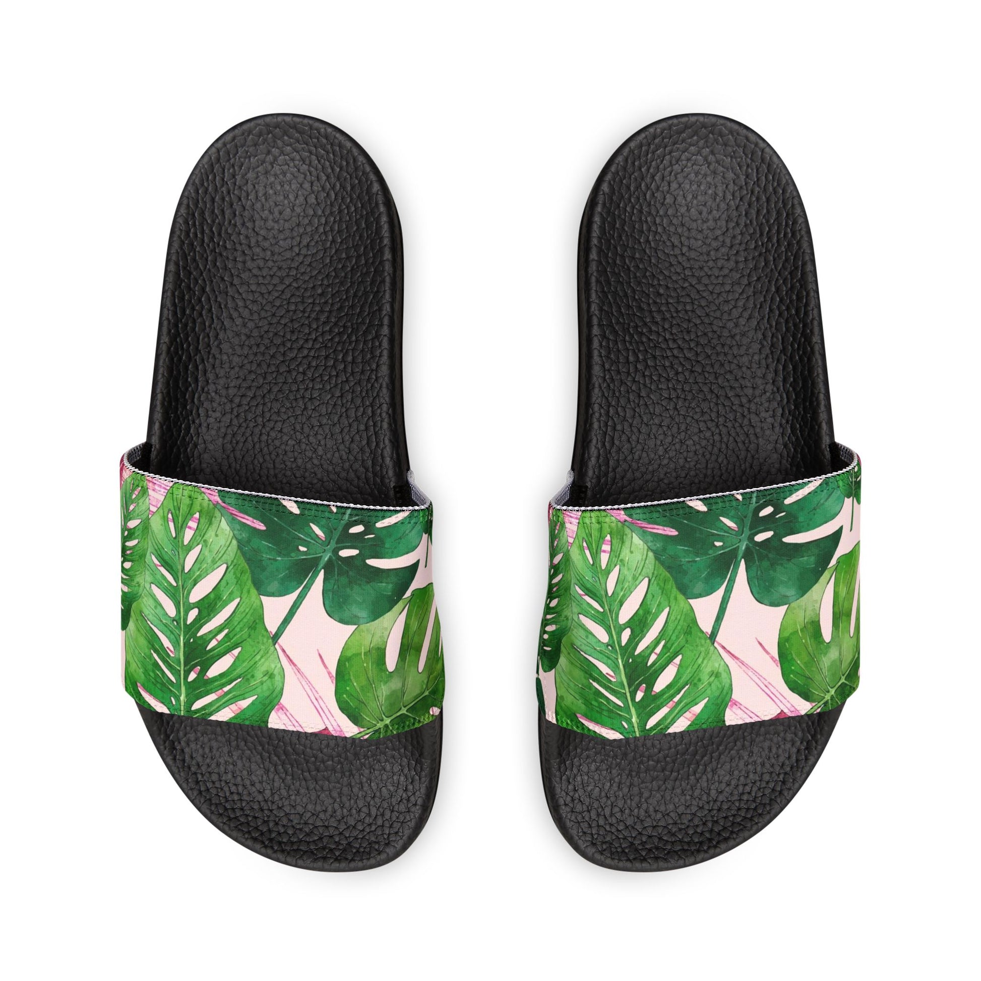 "Jungle Whispers: Coral Serenade" Men's Beach Sandals - Island Vibes For Life