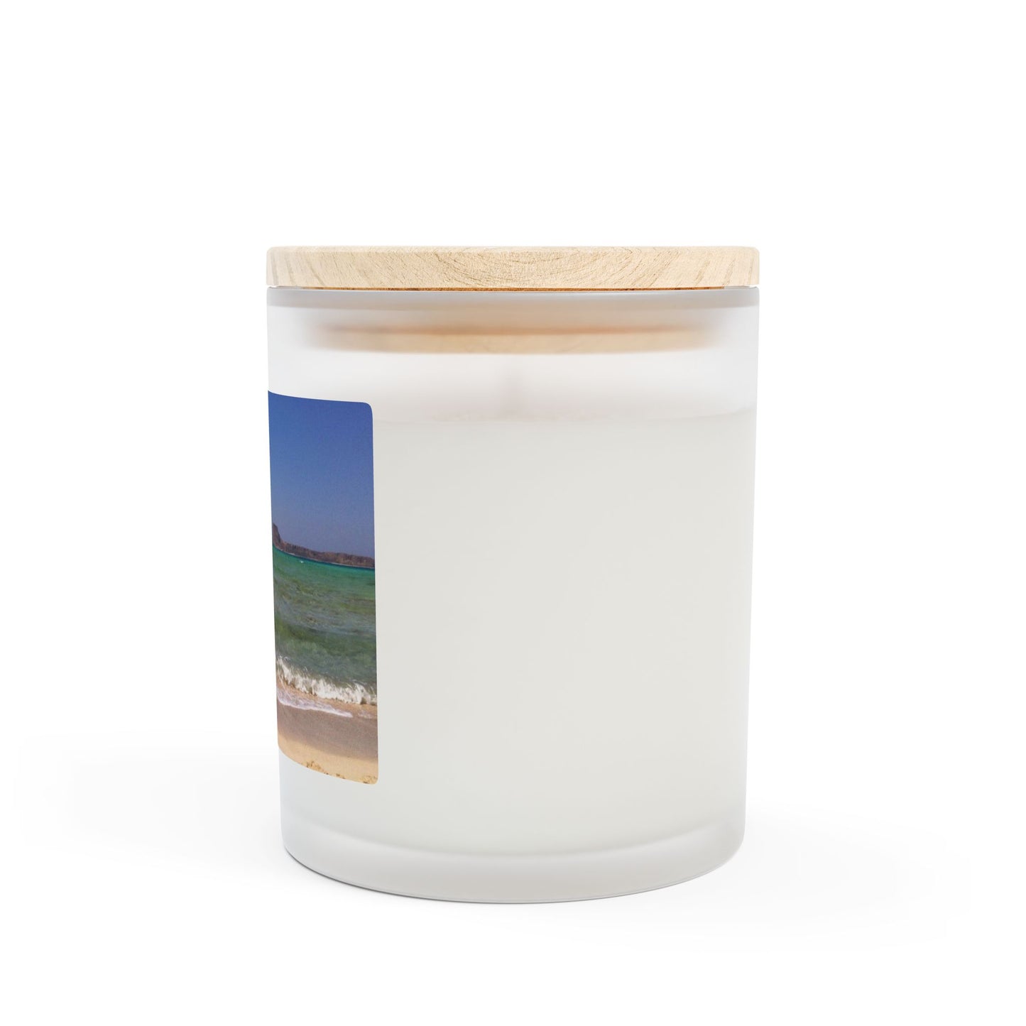 Beachfront Bliss Frosted Glass Candle - 11oz - Perfect for Relaxation and Home Decor