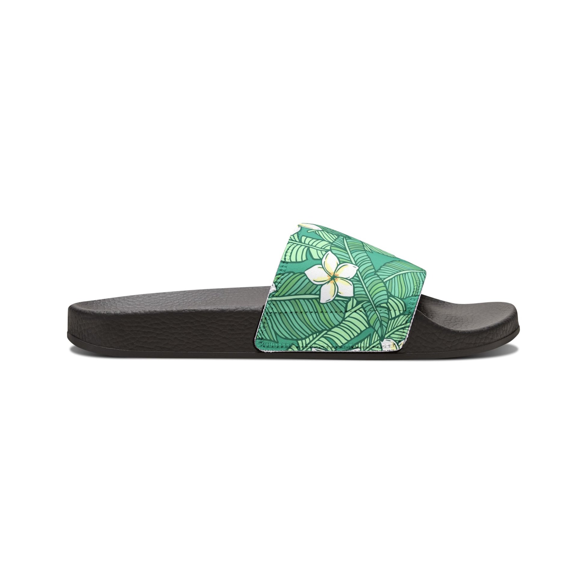 "Jasmine Palm Paradise" Men's Beach Sandals - Island Vibes For Life