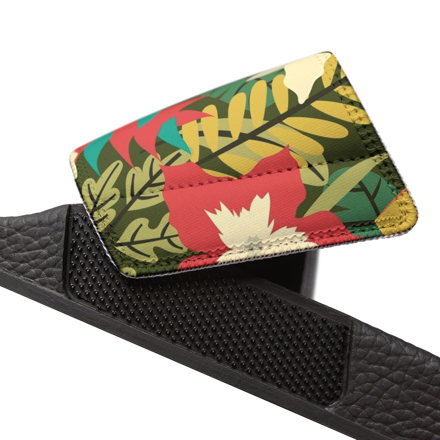 "Verde Vista: A Botanical Fantasy" Men's Beach Sandals - Island Vibes For Life