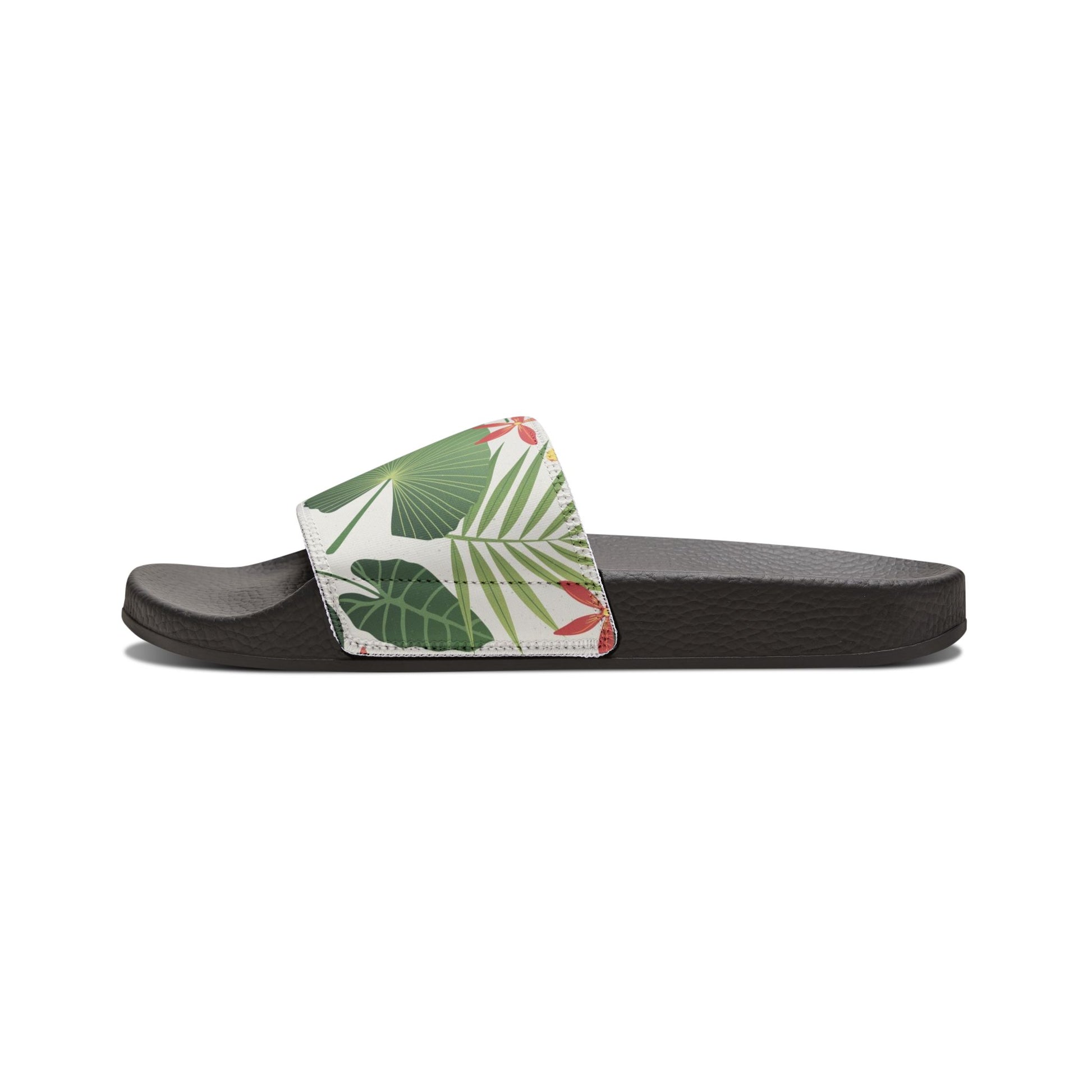 "Caribbean Leaf Carnival" Men's Beach Sandals - Island Vibes For Life