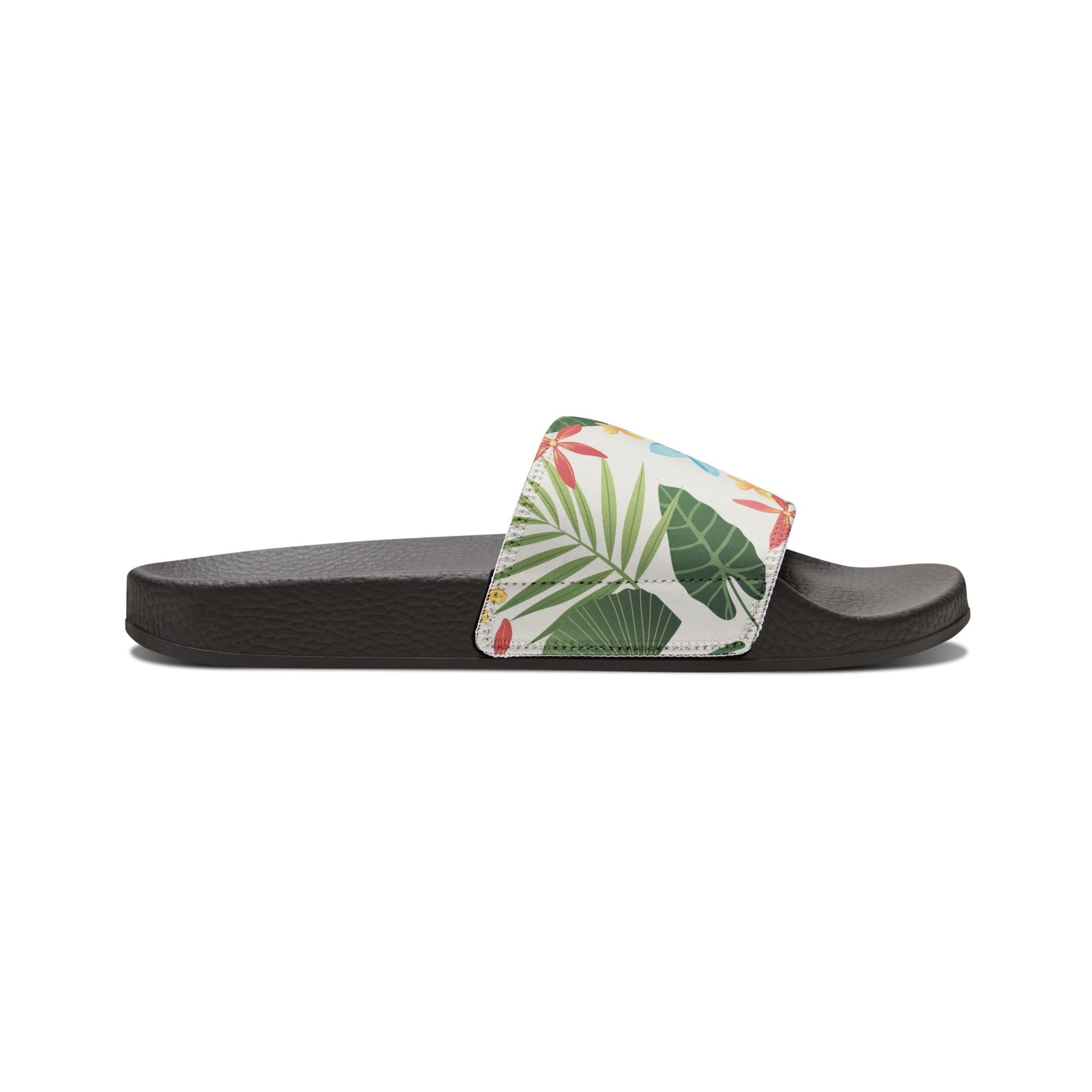 "Caribbean Leaf Carnival" Men's Beach Sandals - Island Vibes For Life