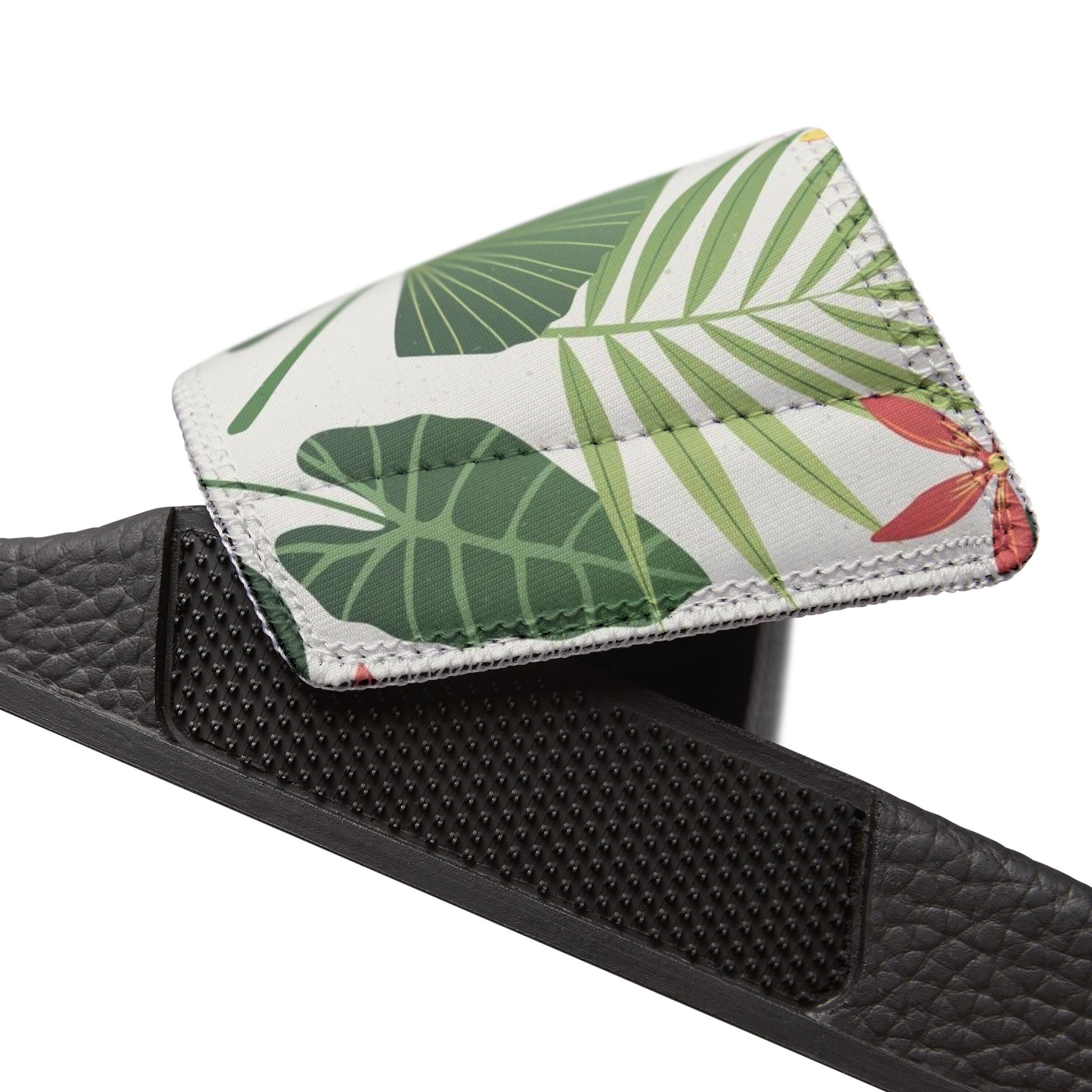 "Caribbean Leaf Carnival" Men's Beach Sandals - Island Vibes For Life