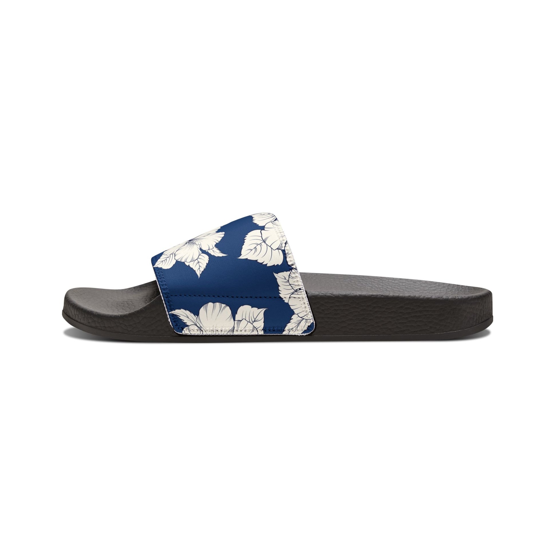 "Classic White Hibiscus" Men's Beach Sandals - Island Vibes For Life