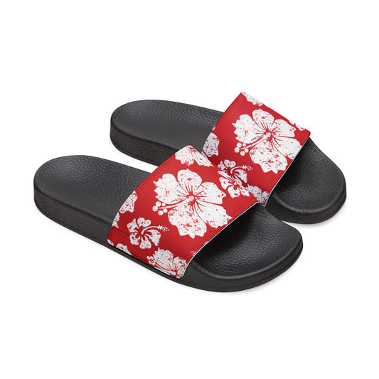 "Hibiscus Hues" Men's Beach Sandals - Island Vibes For Life