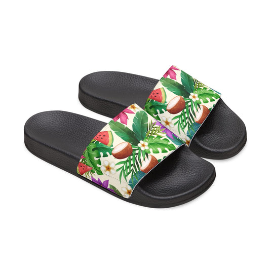 "Exotic Fruit Blossom" Men's Beach Sandals - Island Vibes For Life