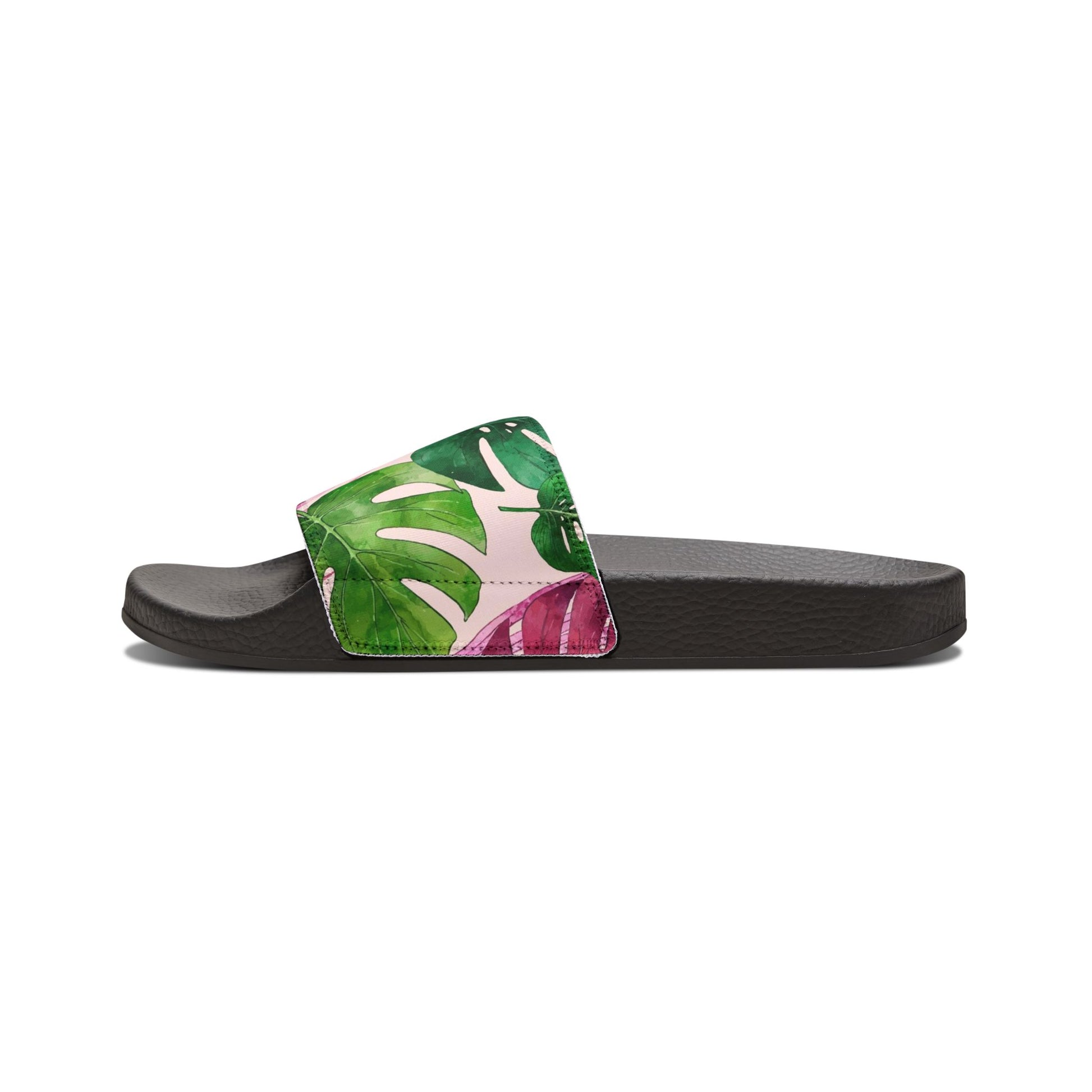 "Jungle Whispers: Coral Serenade" Men's Beach Sandals - Island Vibes For Life