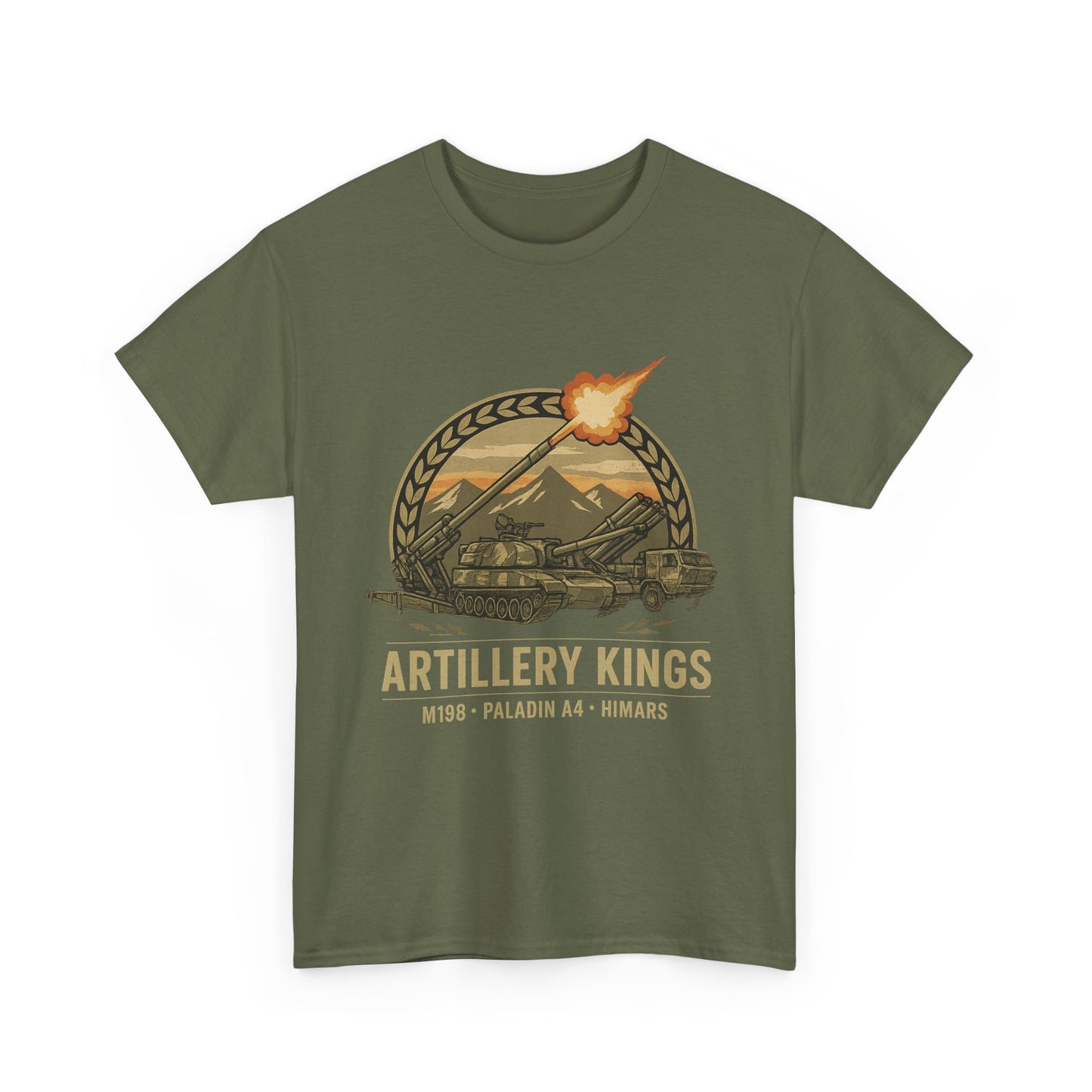 Artillery Kings Tee - Vintage Style Heavy Cotton Shirt, Military Themed Apparel, Gift for Veterans, Casual Wear, Patriotic T-Shirt