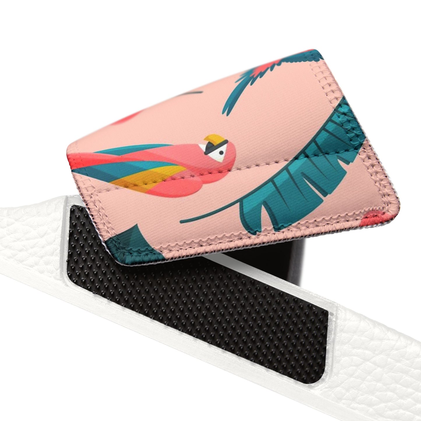"Colorful Plumage: Pink Paradise" Women's Beach Sandals - Island Vibes For Life