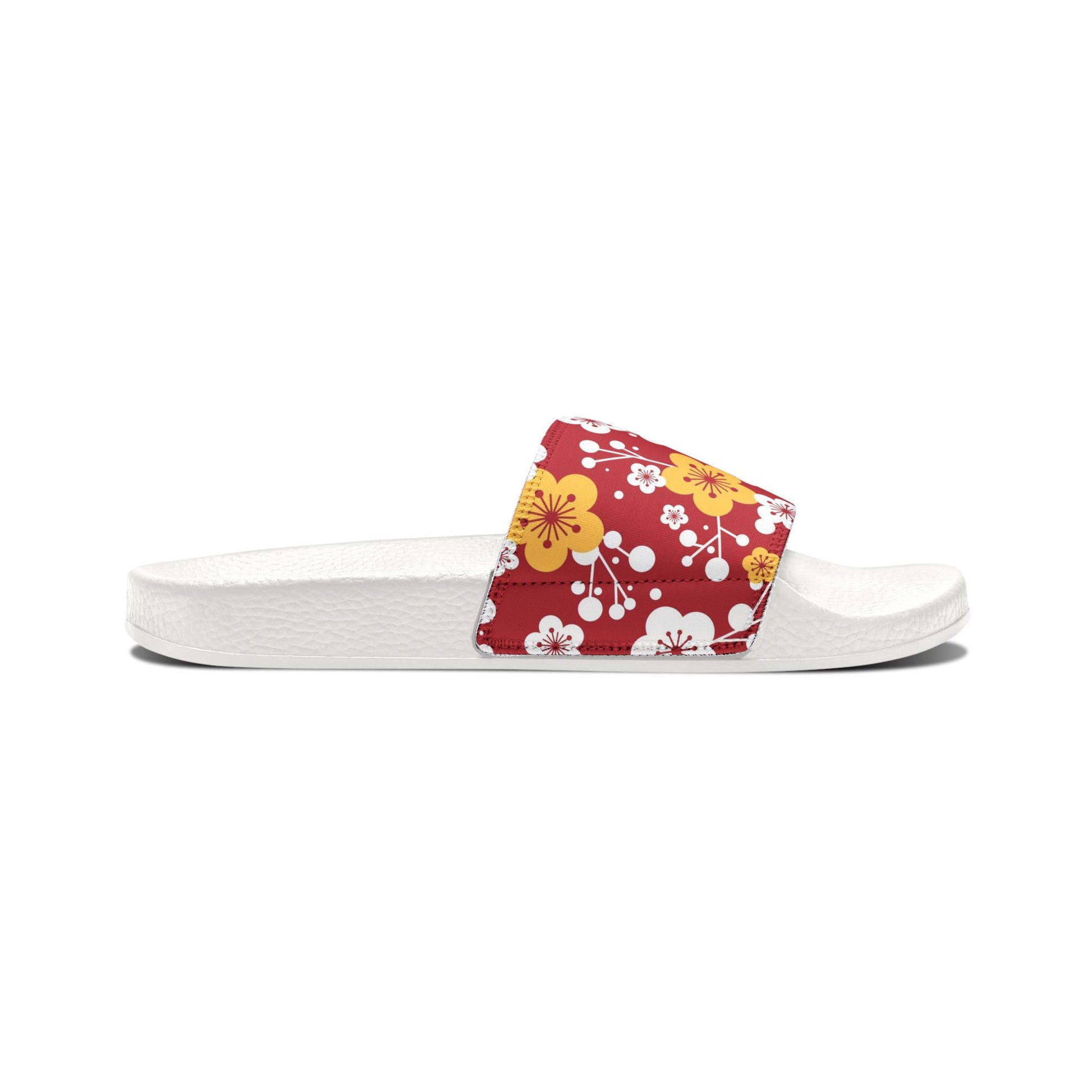 "Plum Crazy: a Floral Design"  Men's Beach Sandals - Island Vibes For Life