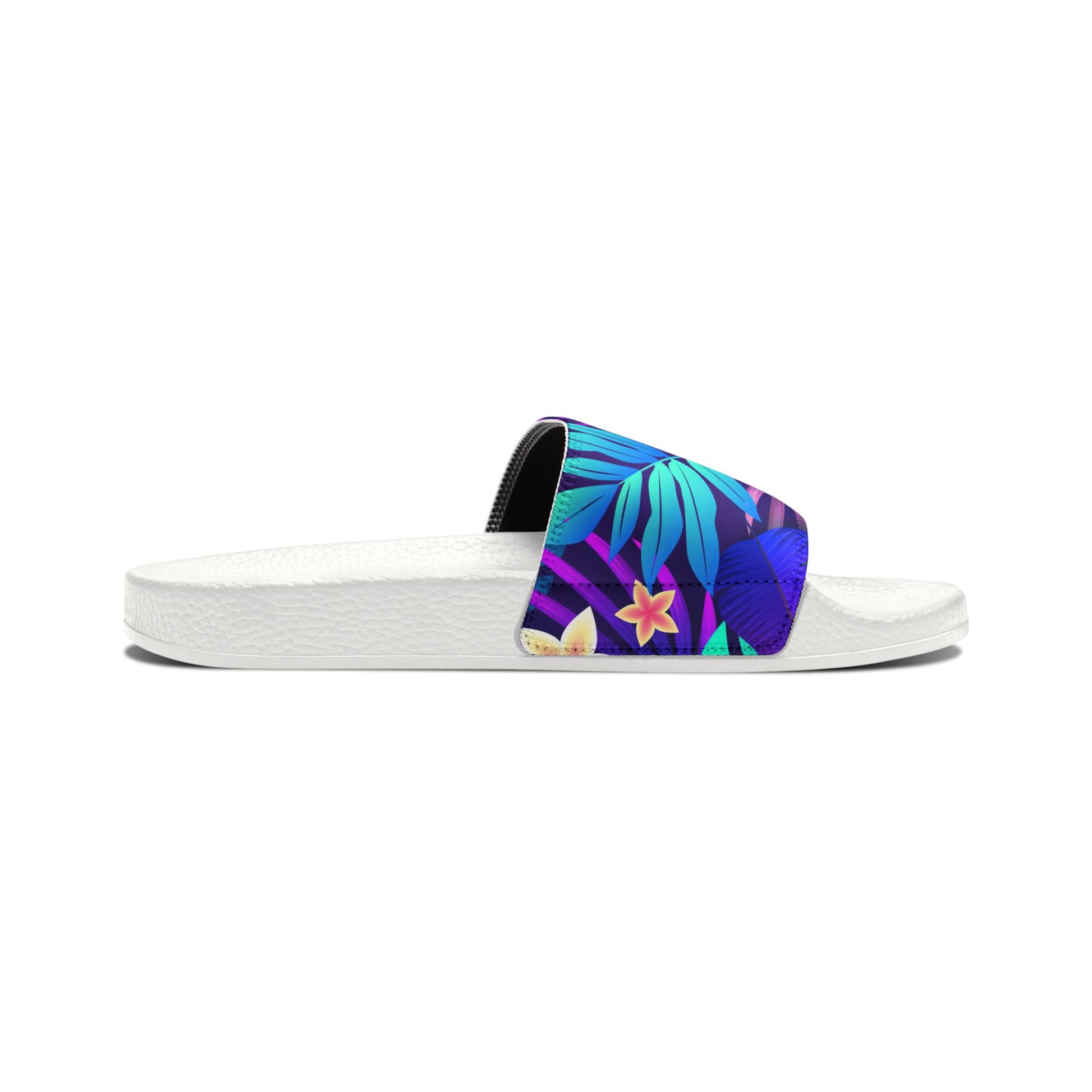 "Purple Paradise Blooms" Women's Beach Sandals - Island Vibes For Life