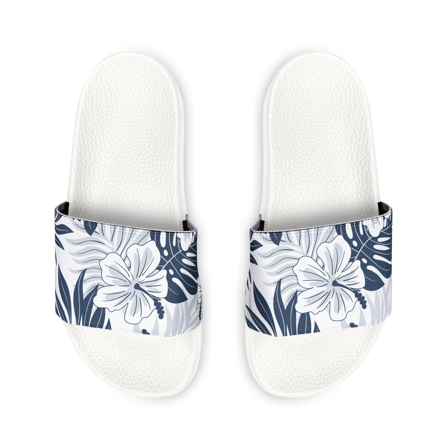 "Noir Tides: Aloha In Darkness" Men's Slide Sandals - Island Vibes For Life