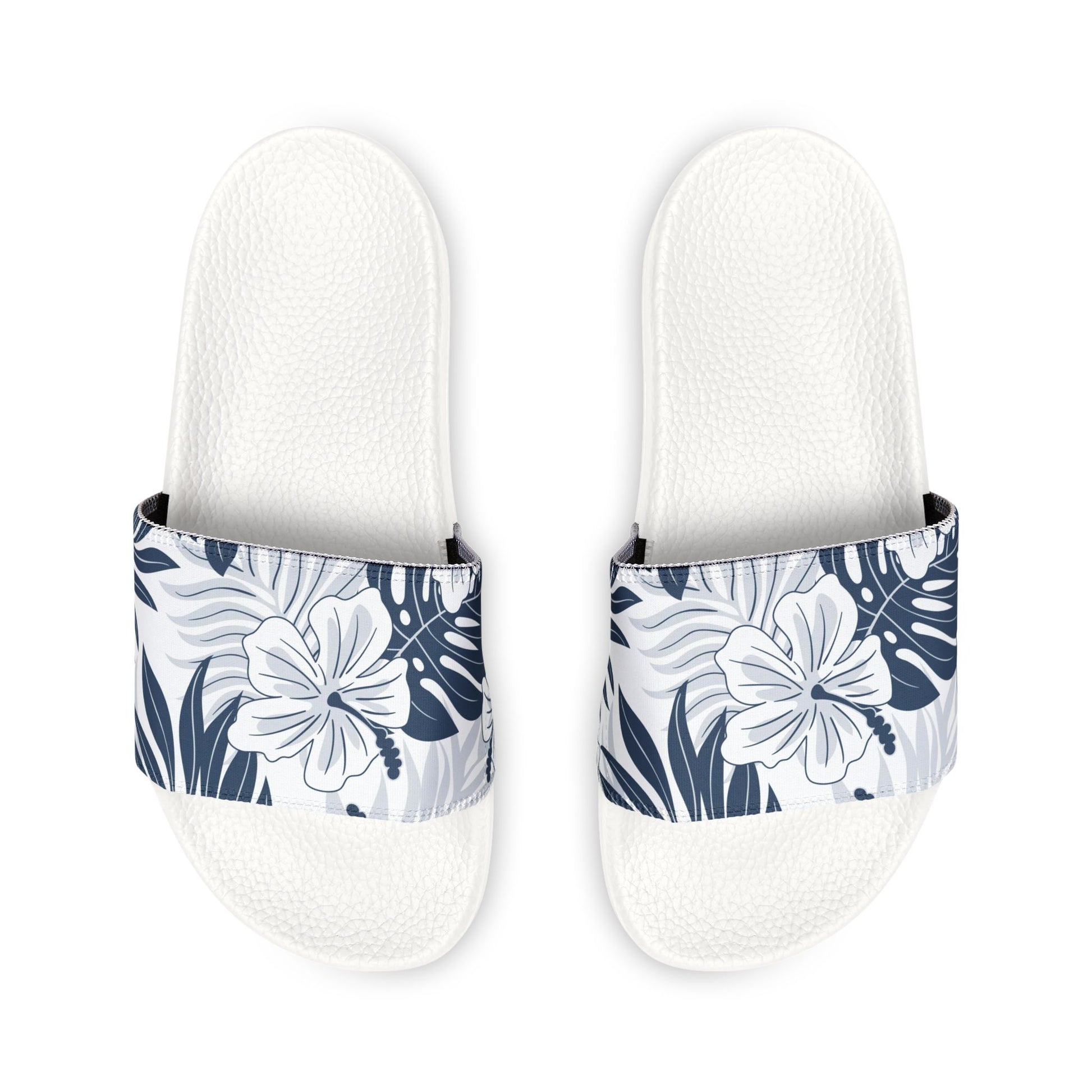 "Noir Tides: Aloha In Darkness" Men's Slide Sandals - Island Vibes For Life