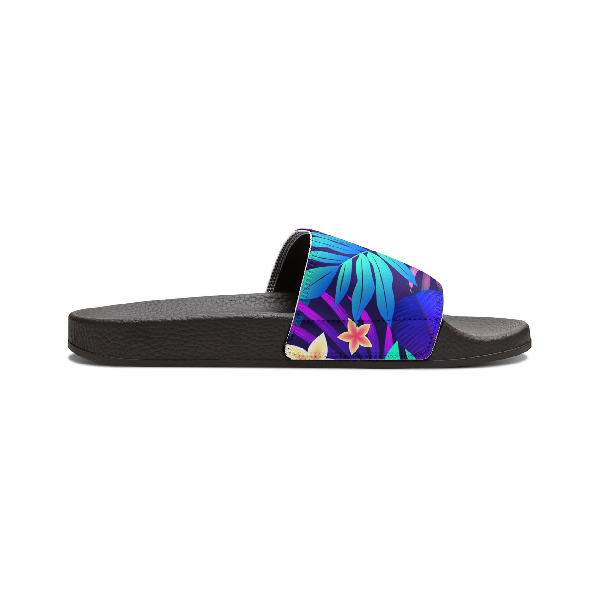 "Purple Paradise Blooms" Women's Beach Sandals - Island Vibes For Life