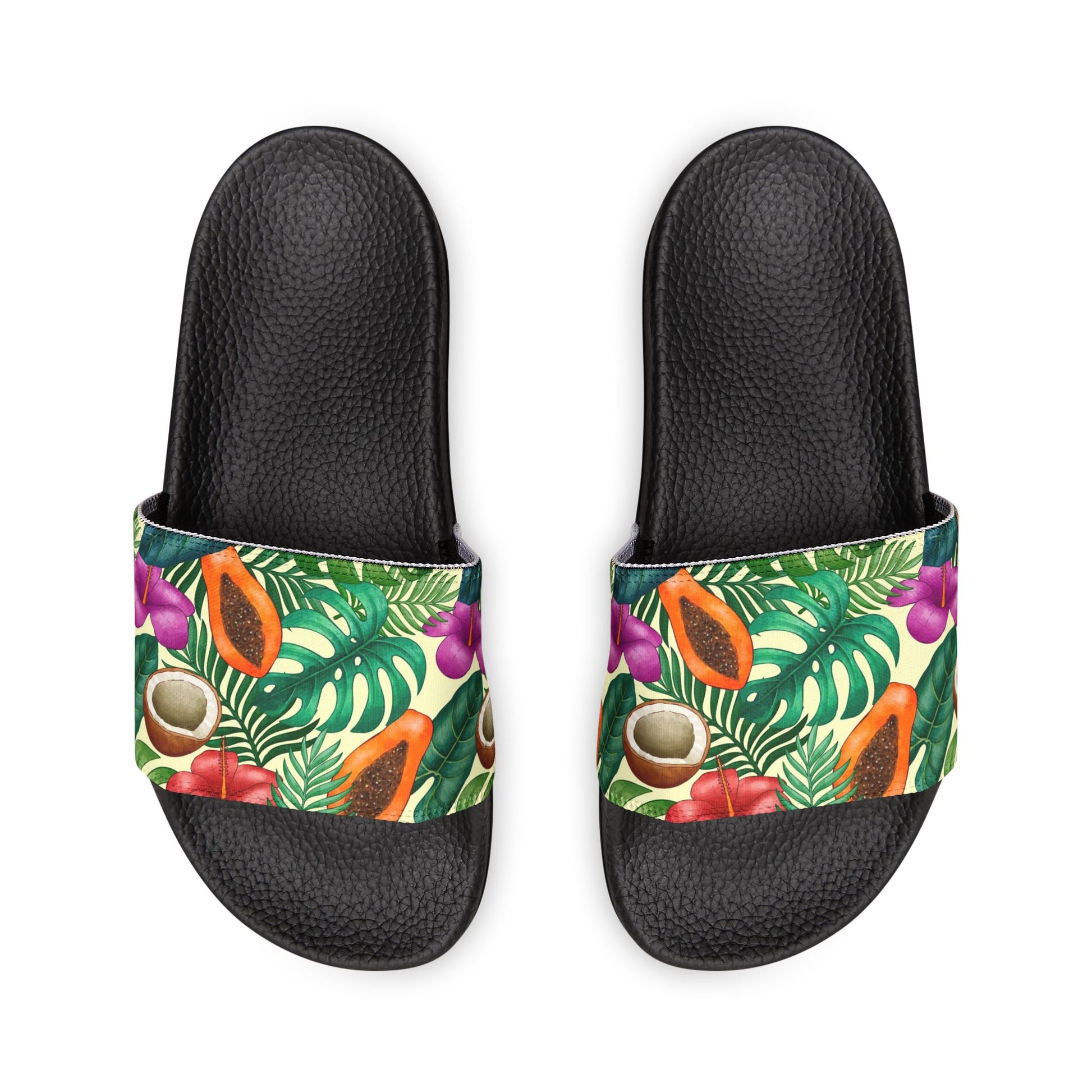 "Island Extravaganza: Exotic Harvest" Men's Beach Sandals - Island Vibes For Life