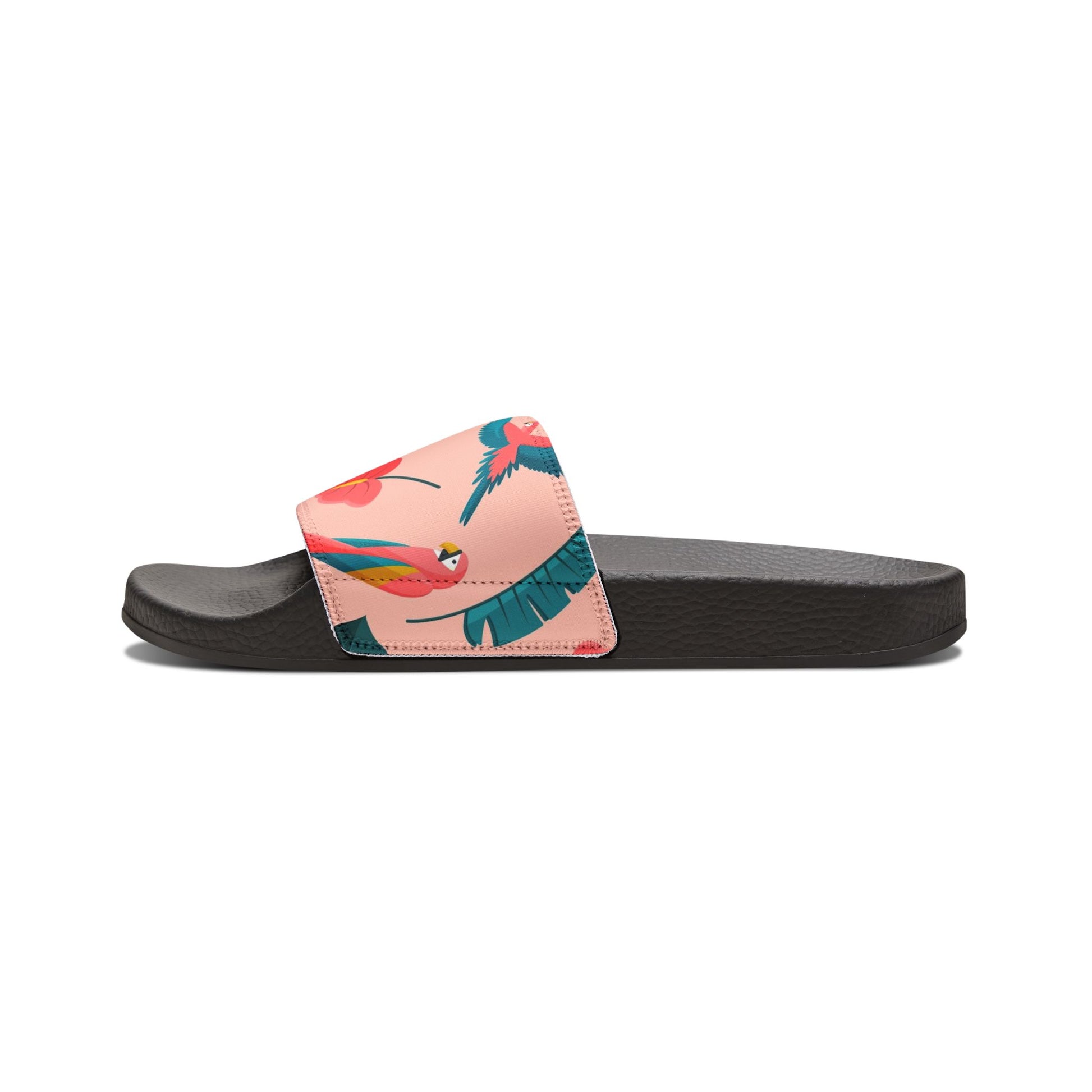 "Colorful Plumage: Pink Paradise" Women's Beach Sandals - Island Vibes For Life