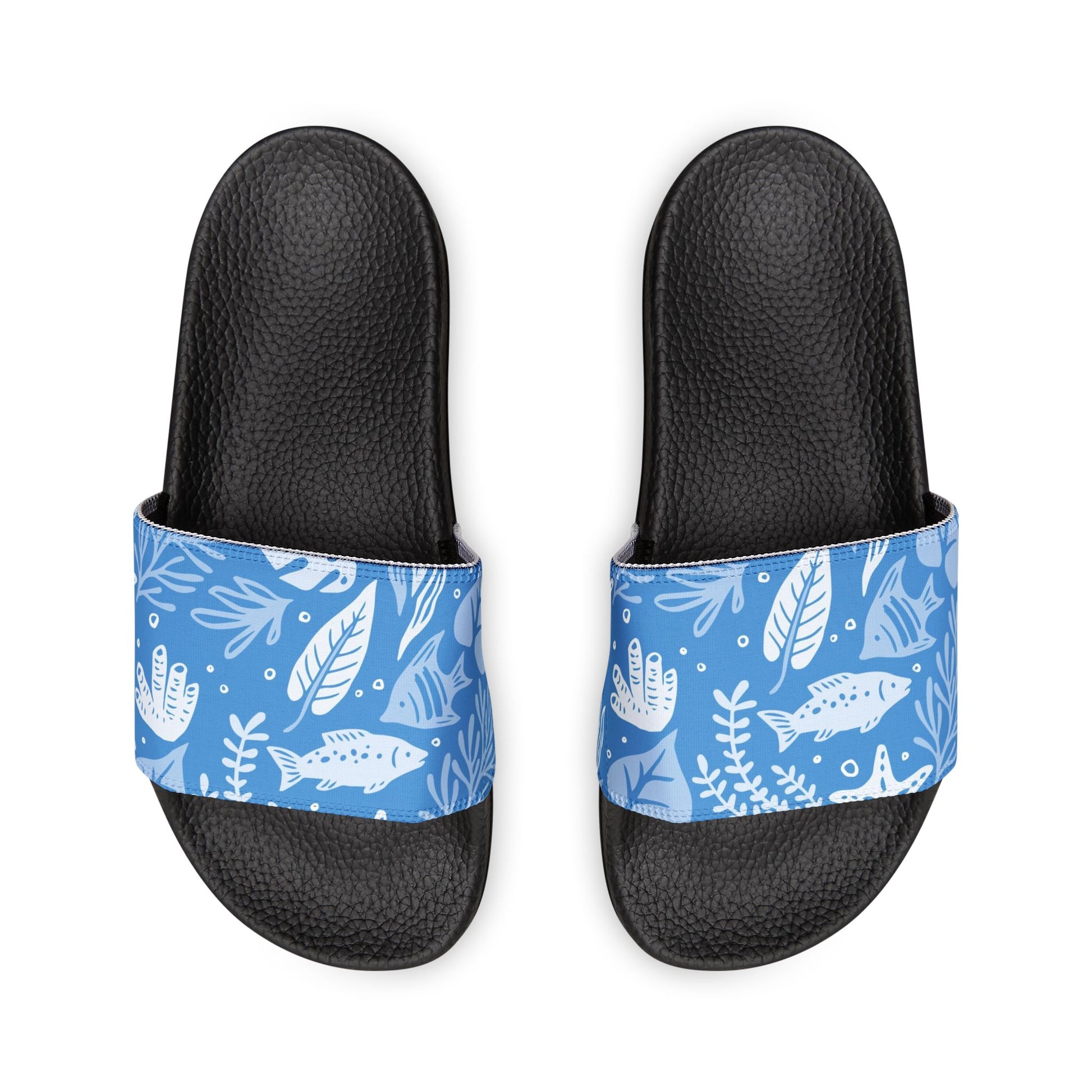 "Marine Marvels: Blue Serenade" Women's Beach Sandals - Island Vibes For Life