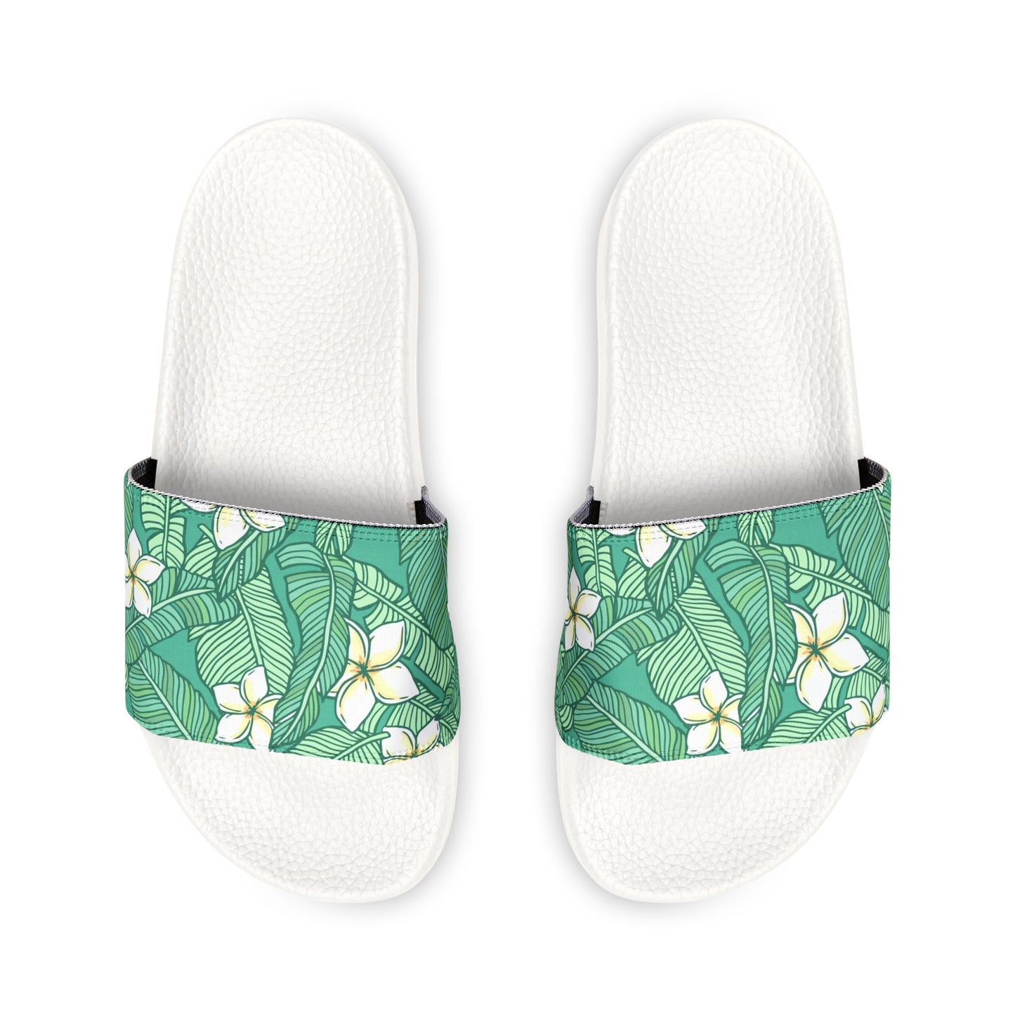 "Jasmine Palm Paradise" Men's Beach Sandals - Island Vibes For Life