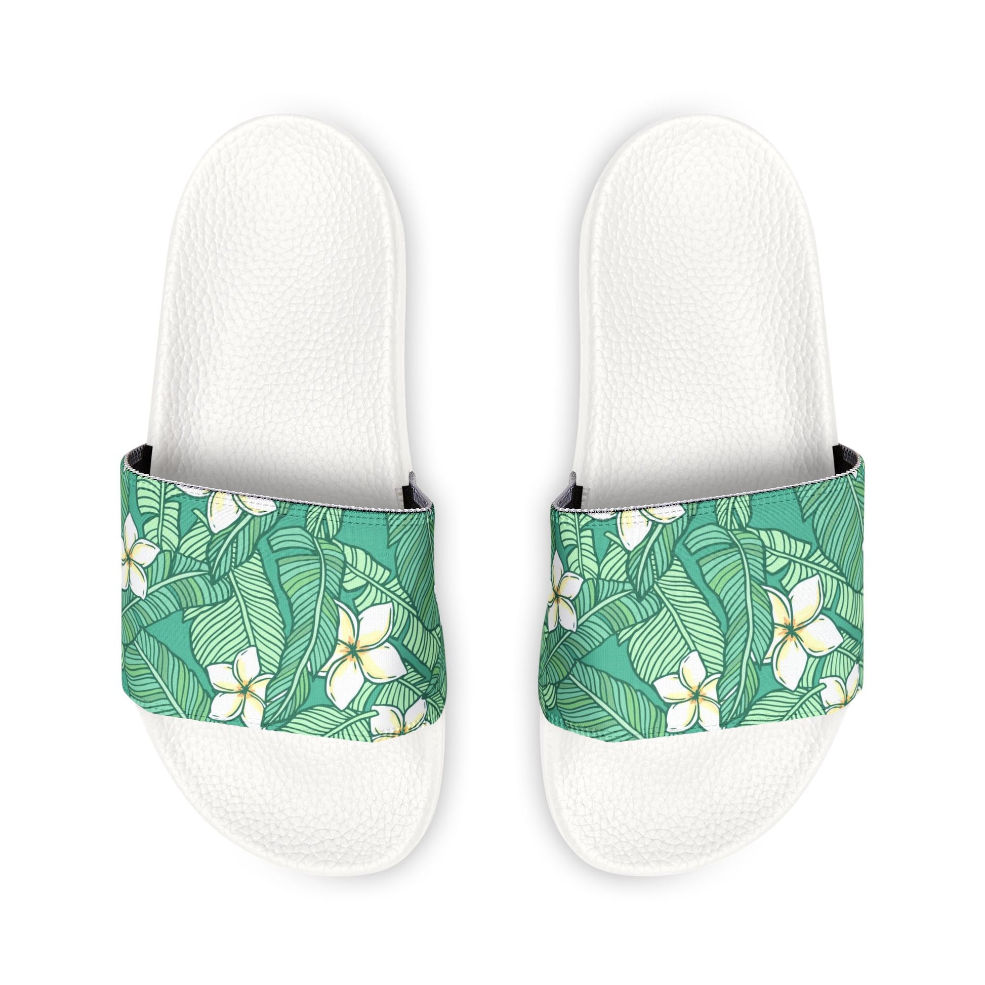"Jasmine Palm Paradise" Men's Beach Sandals - Island Vibes For Life