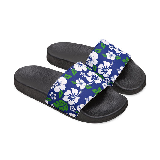 "Aloha Spirit Blooms" Women's Slide Sandals - Island Vibes For Life