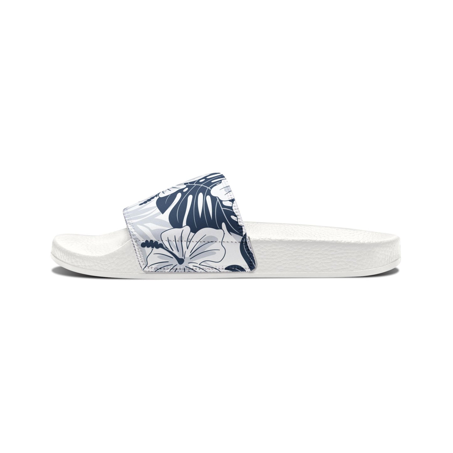 "Noir Tides: Aloha In Darkness" Men's Slide Sandals - Island Vibes For Life