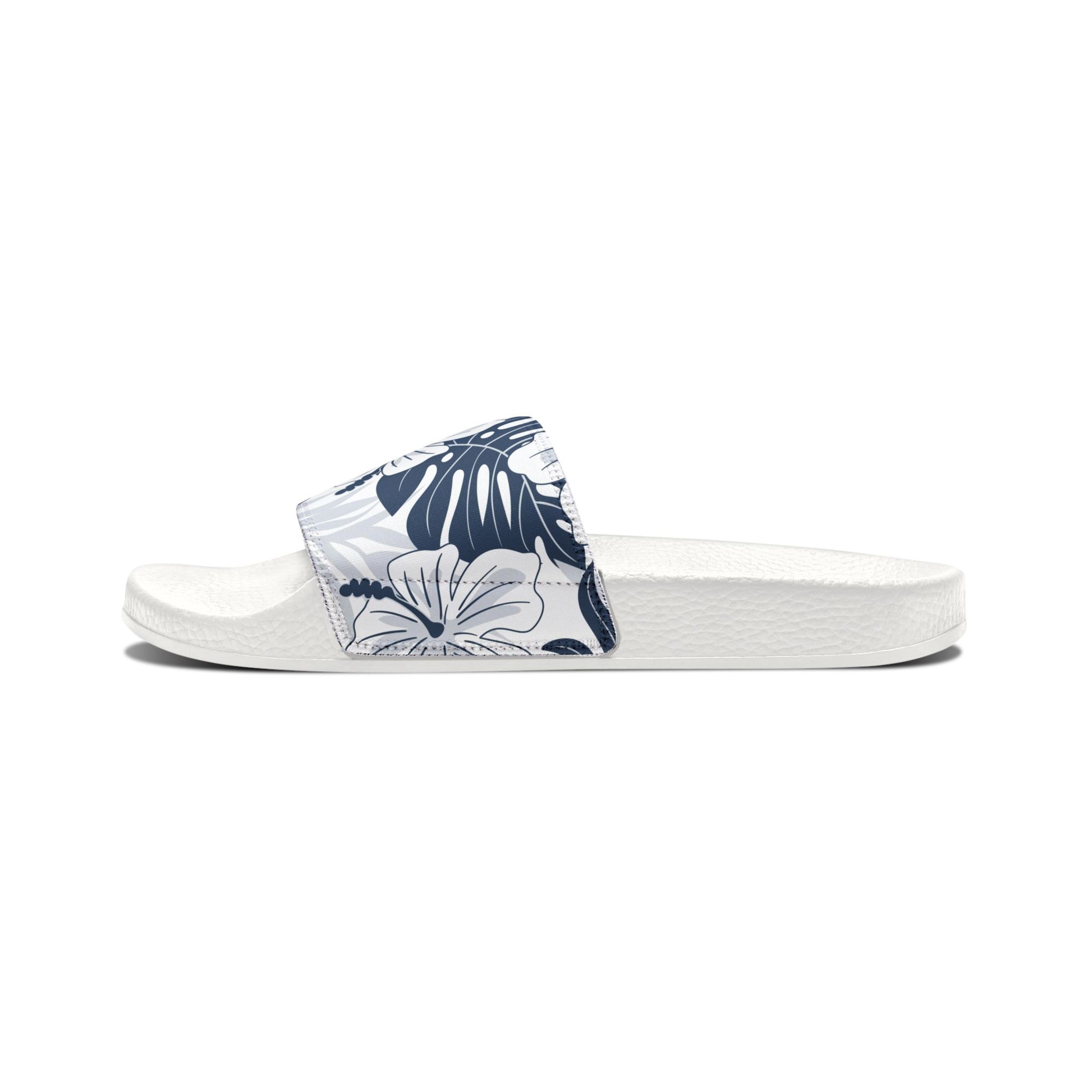 "Noir Tides: Aloha In Darkness" Men's Slide Sandals - Island Vibes For Life