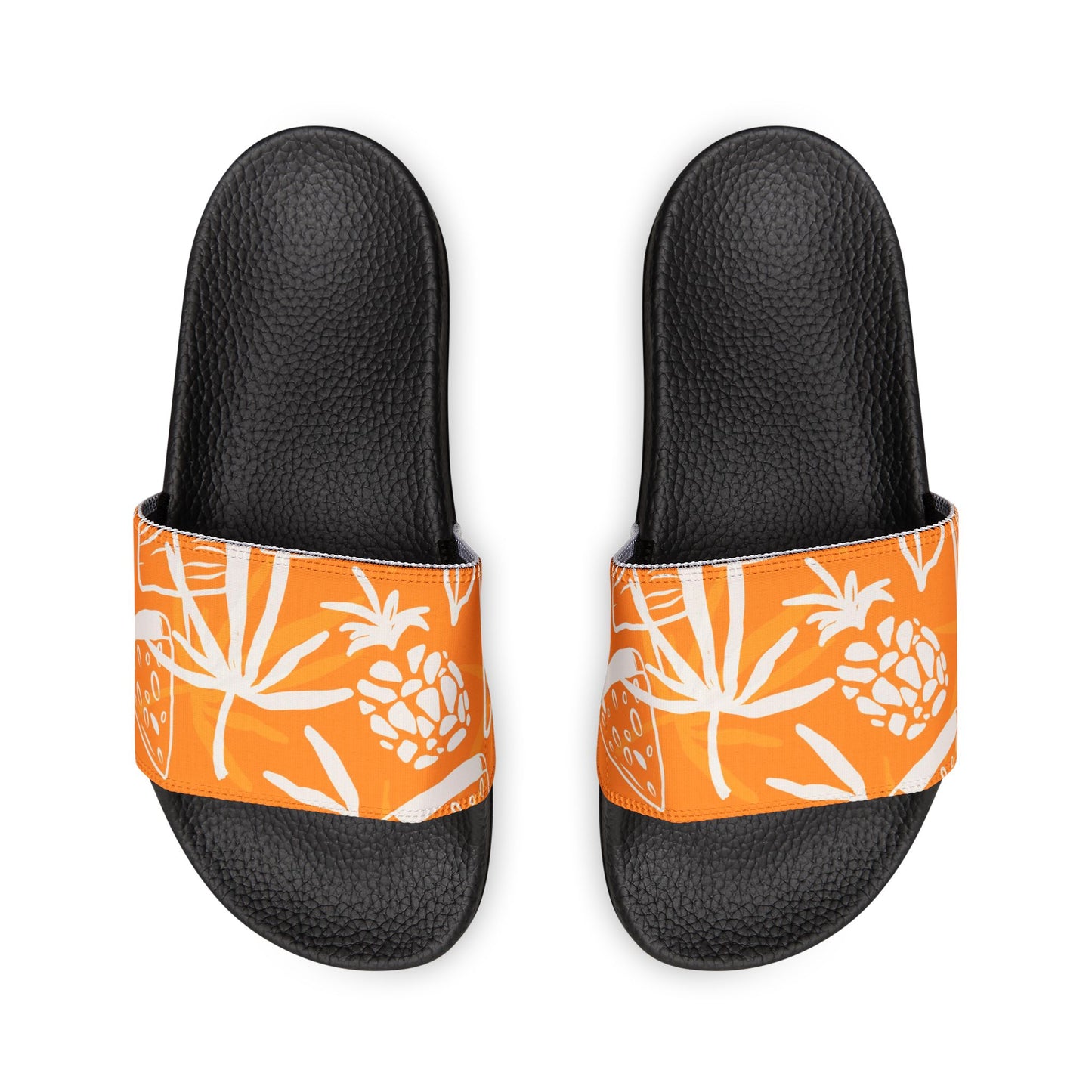 "Orange Pineapple Papaya Fusion" Men's Beach Sandals - Island Vibes For Life