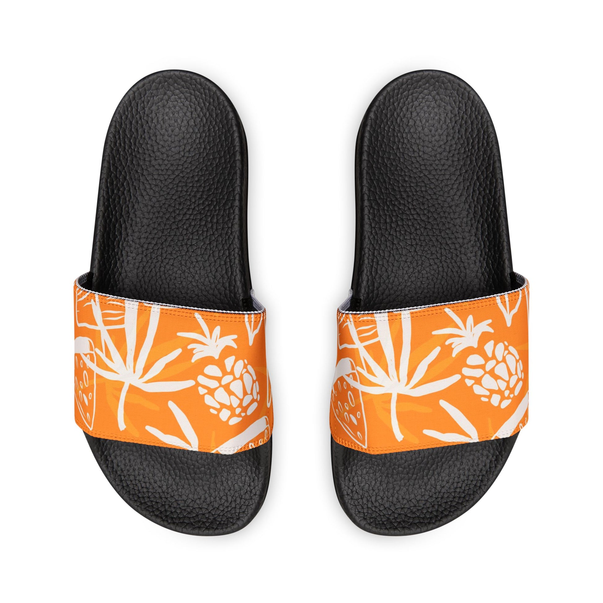 "Orange Pineapple Papaya Fusion" Men's Beach Sandals - Island Vibes For Life