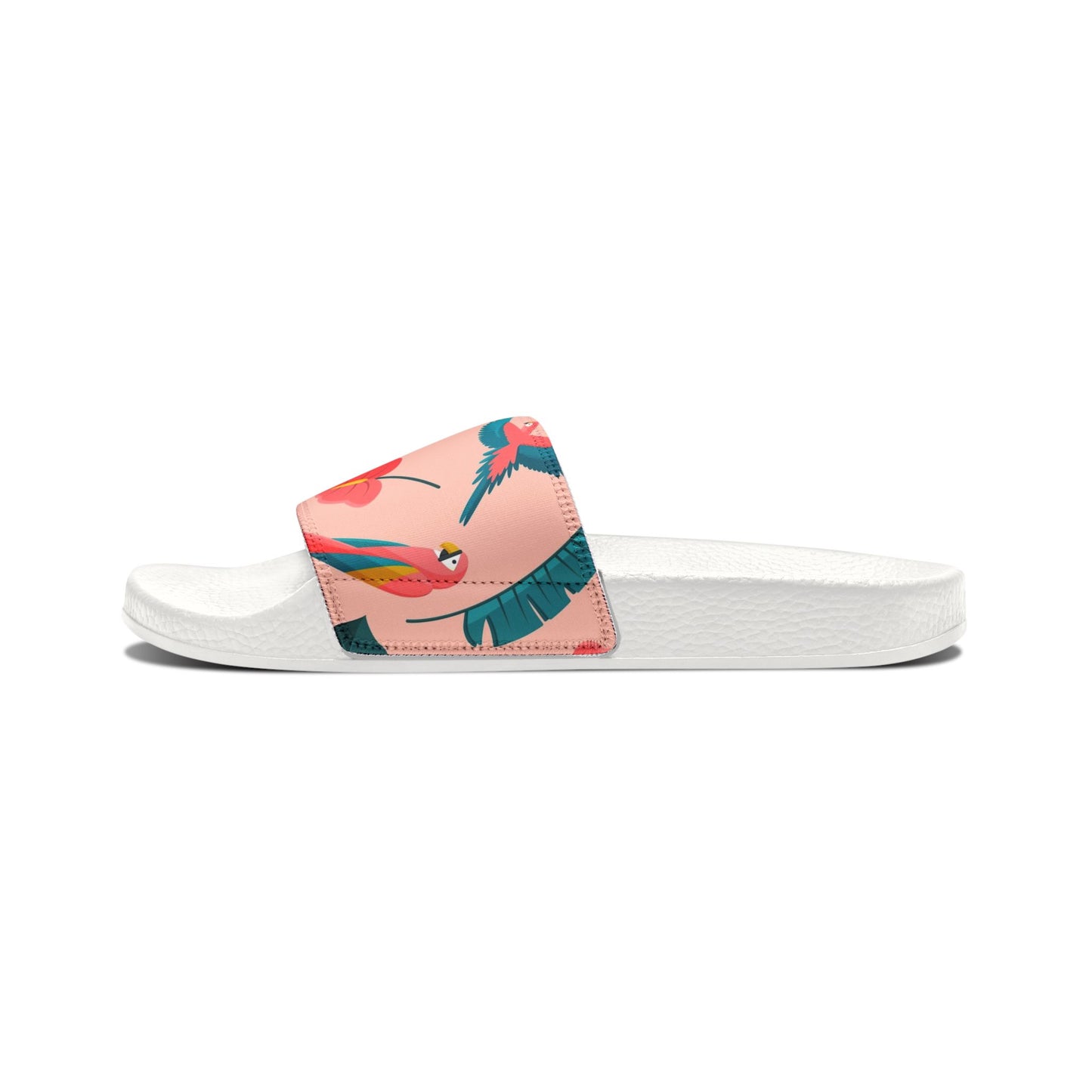 "Colorful Plumage: Pink Paradise" Women's Beach Sandals - Island Vibes For Life