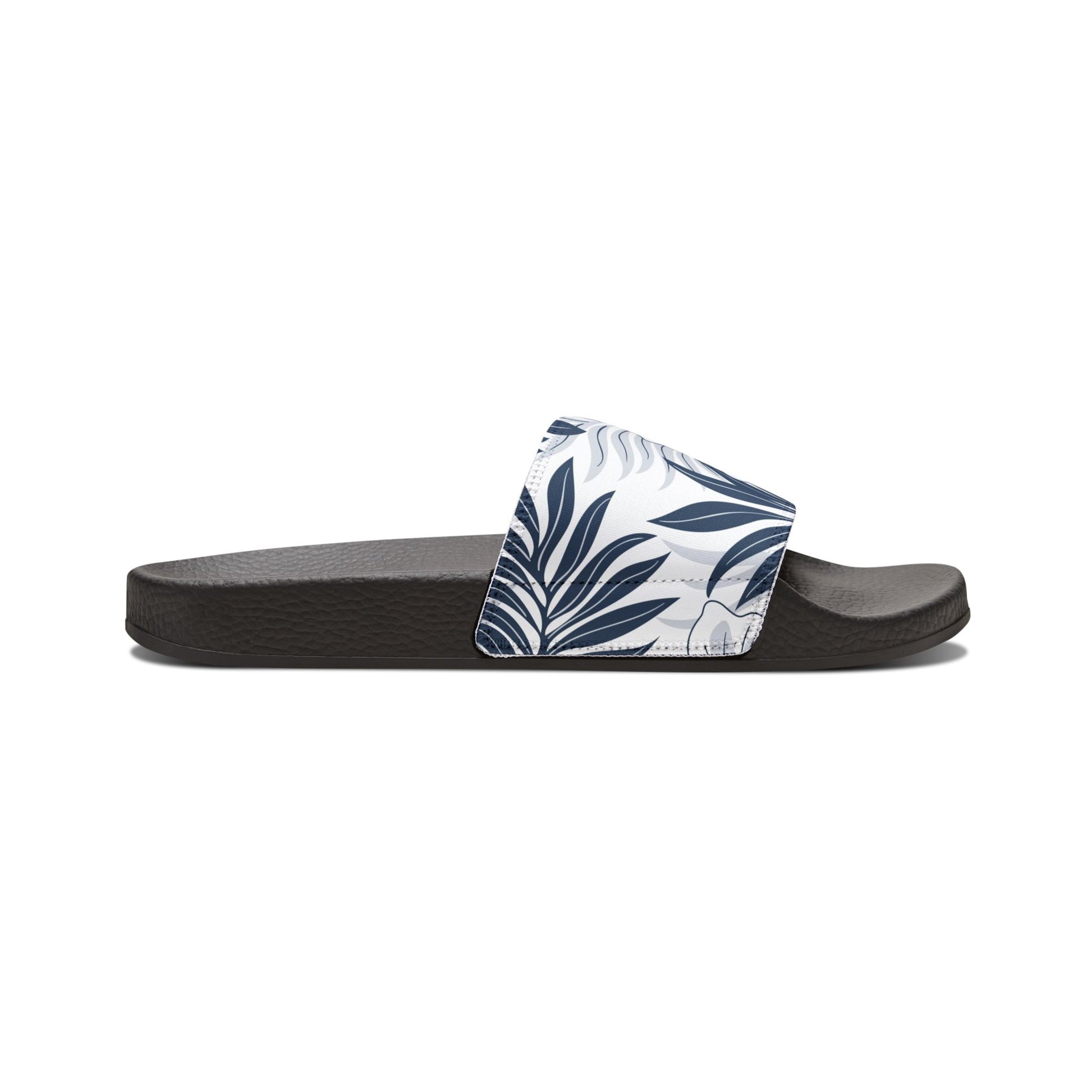 "Noir Tides: Aloha In Darkness" Men's Slide Sandals - Island Vibes For Life