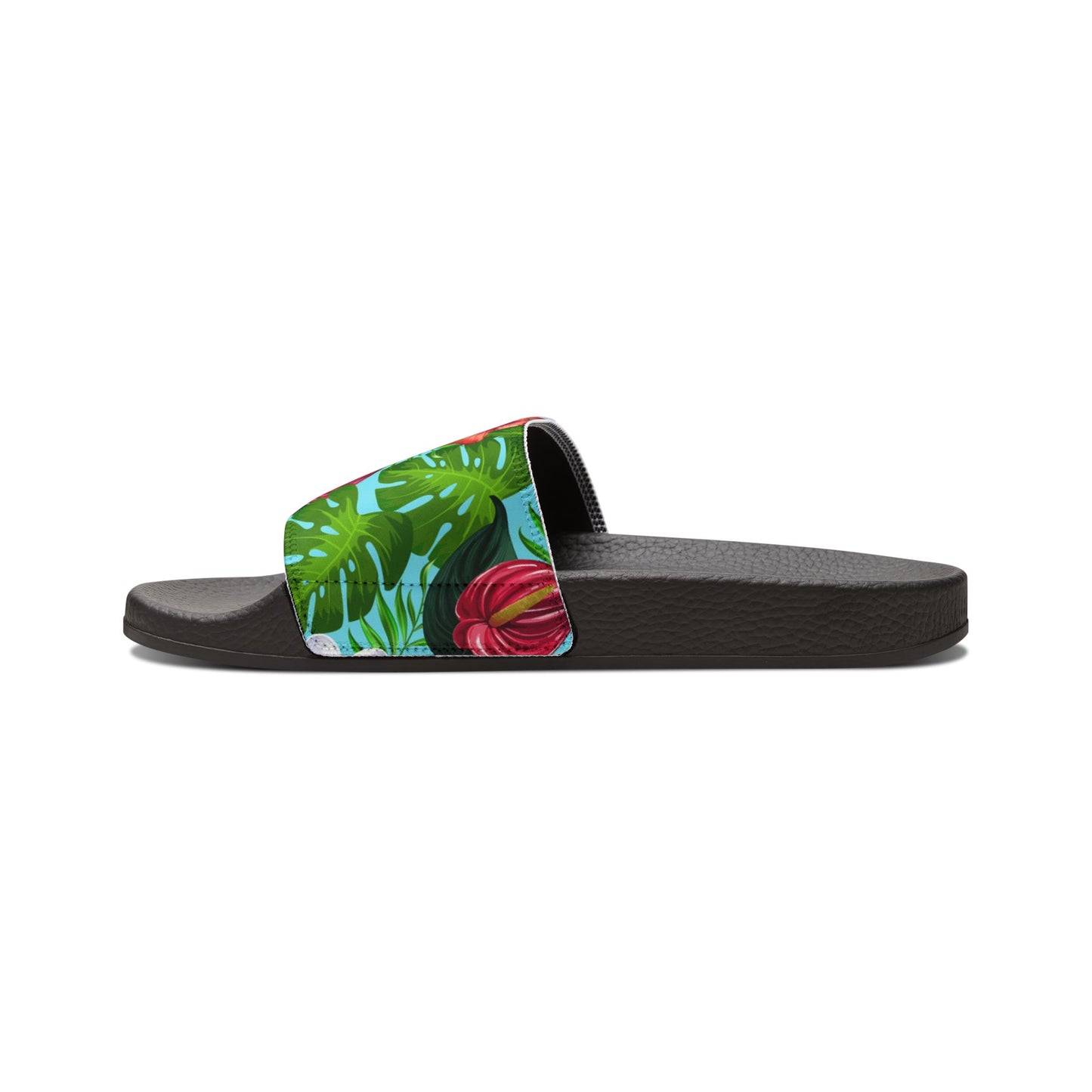 "Jungle Odyssey Hues: Celadon Blue" Women's Beach Sandals - Island Vibes For Life