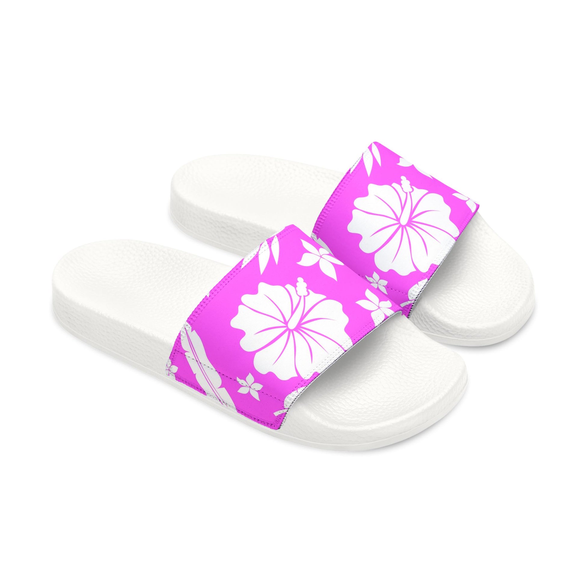 "White Hibiscus Escape" Women's Beach Sandals - Island Vibes For Life
