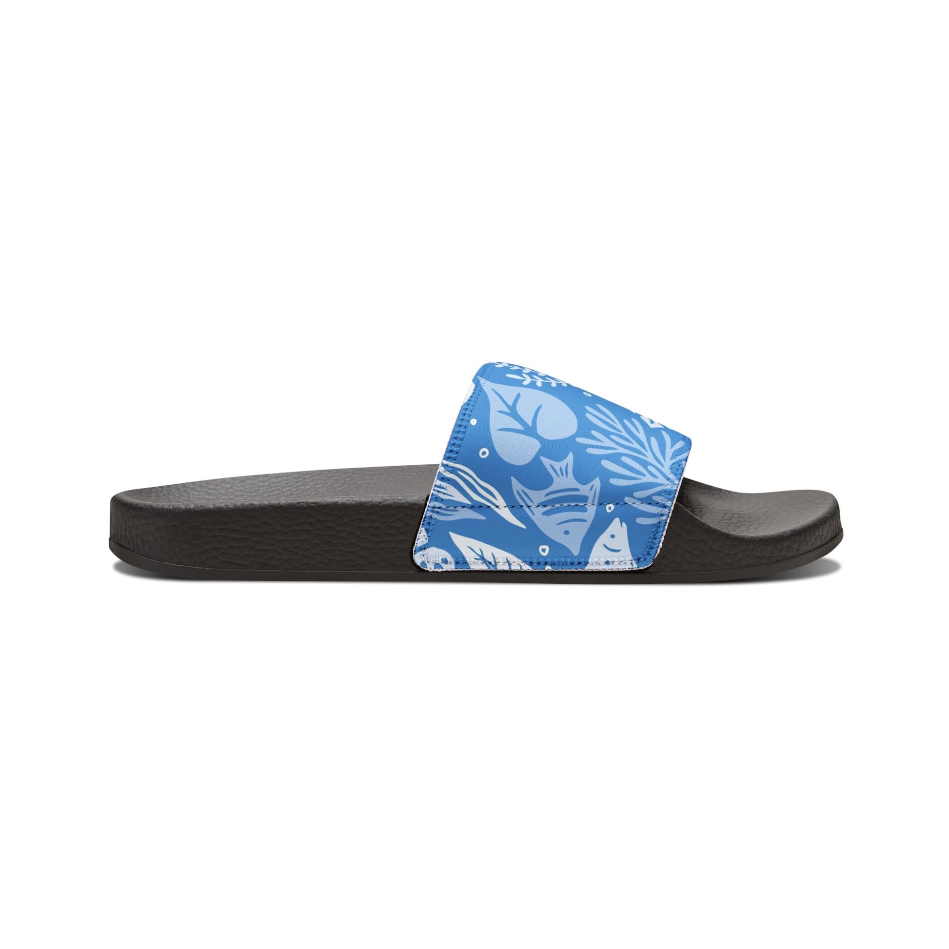 "Marine Marvels: Blue Serenade" Men's Beach Sandals - Island Vibes For Life