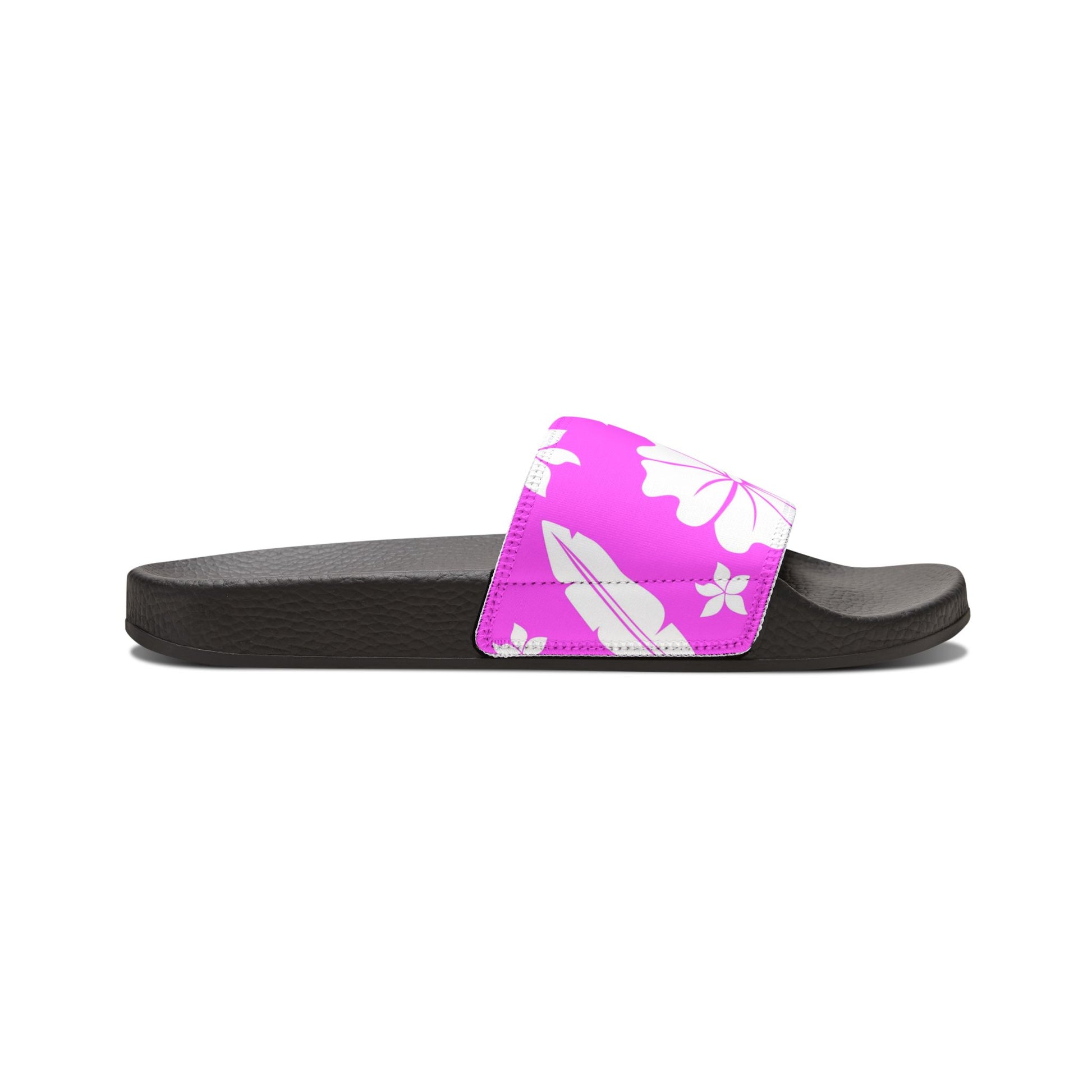 "White Hibiscus Escape" Men's Beach Sandals - Island Vibes For Life