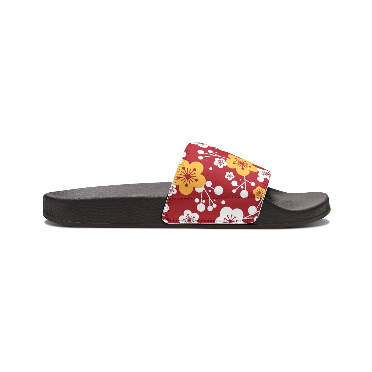"Plum Crazy: a Floral Design" Men's Beach Sandals - Island Vibes For Life