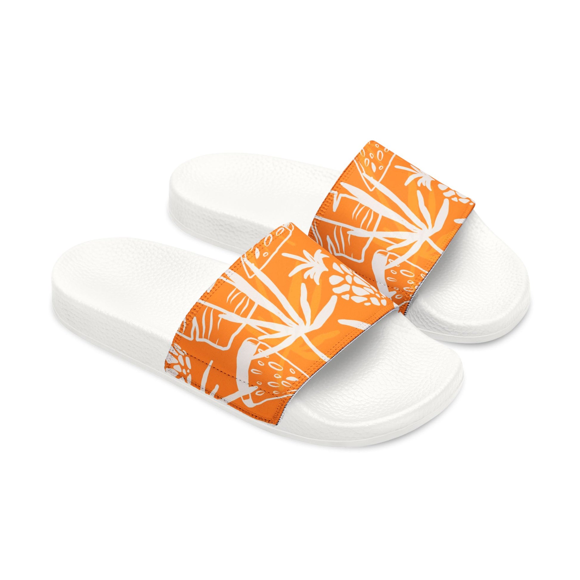 "Orange Pineapple Papaya Fusion" Women's Beach Sandals - Island Vibes For Life