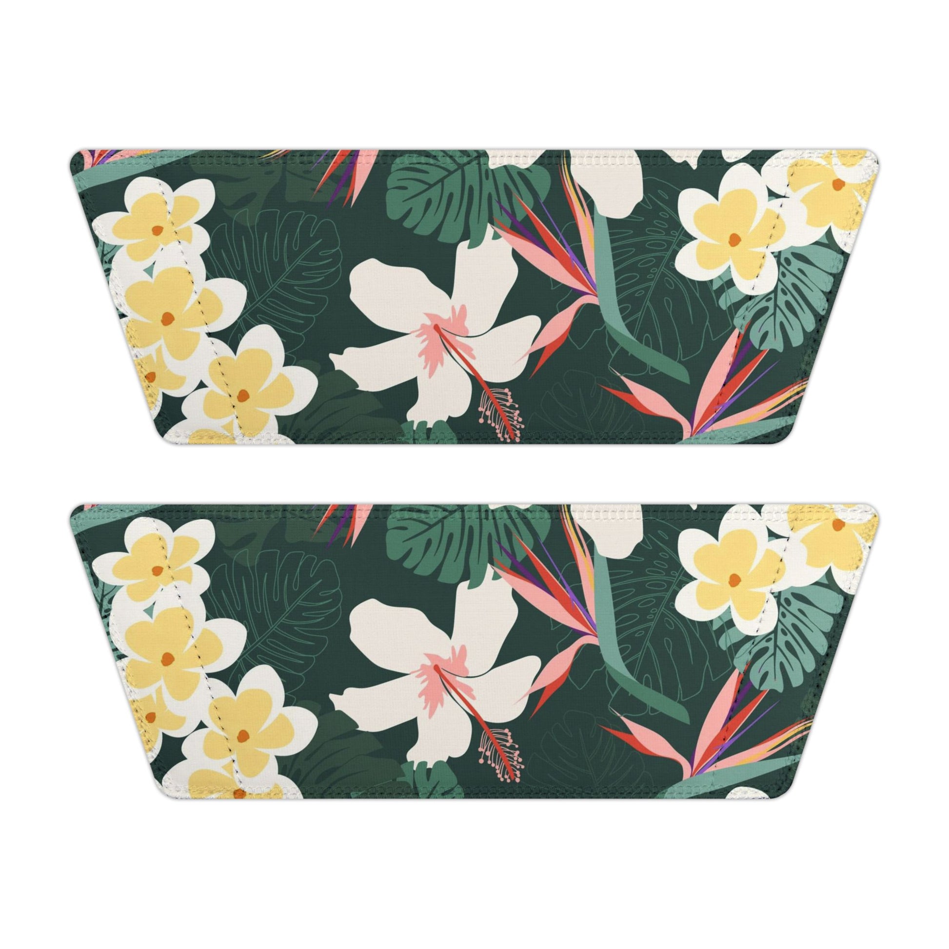 "Dark Allure with Floral Flourish" Women's Beach Sandals - Island Vibes For Life