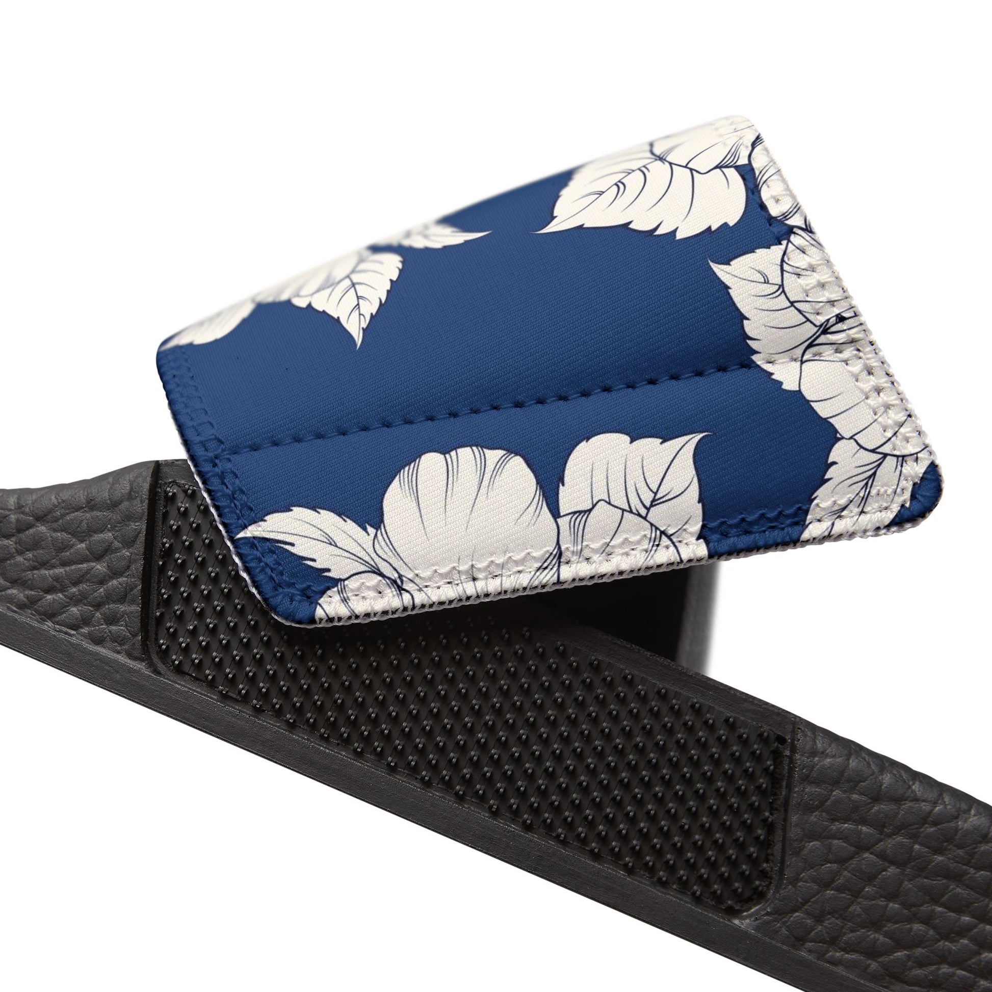 "Classic White Hibiscus" Men's Beach Sandals - Island Vibes For Life
