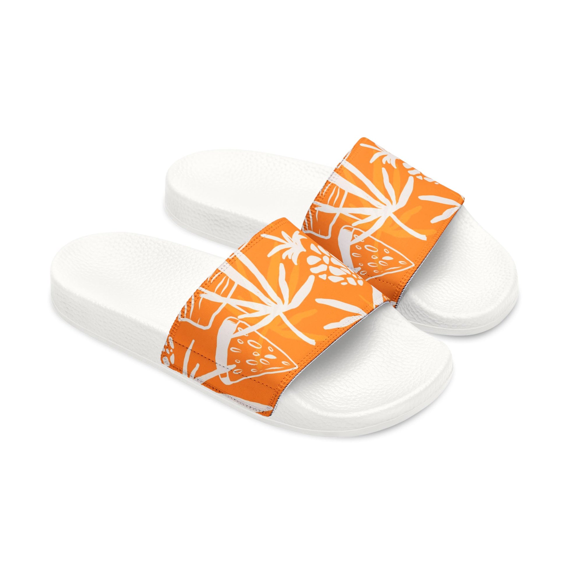 "Orange Pineapple Papaya Fusion" Men's Beach Sandals - Island Vibes For Life