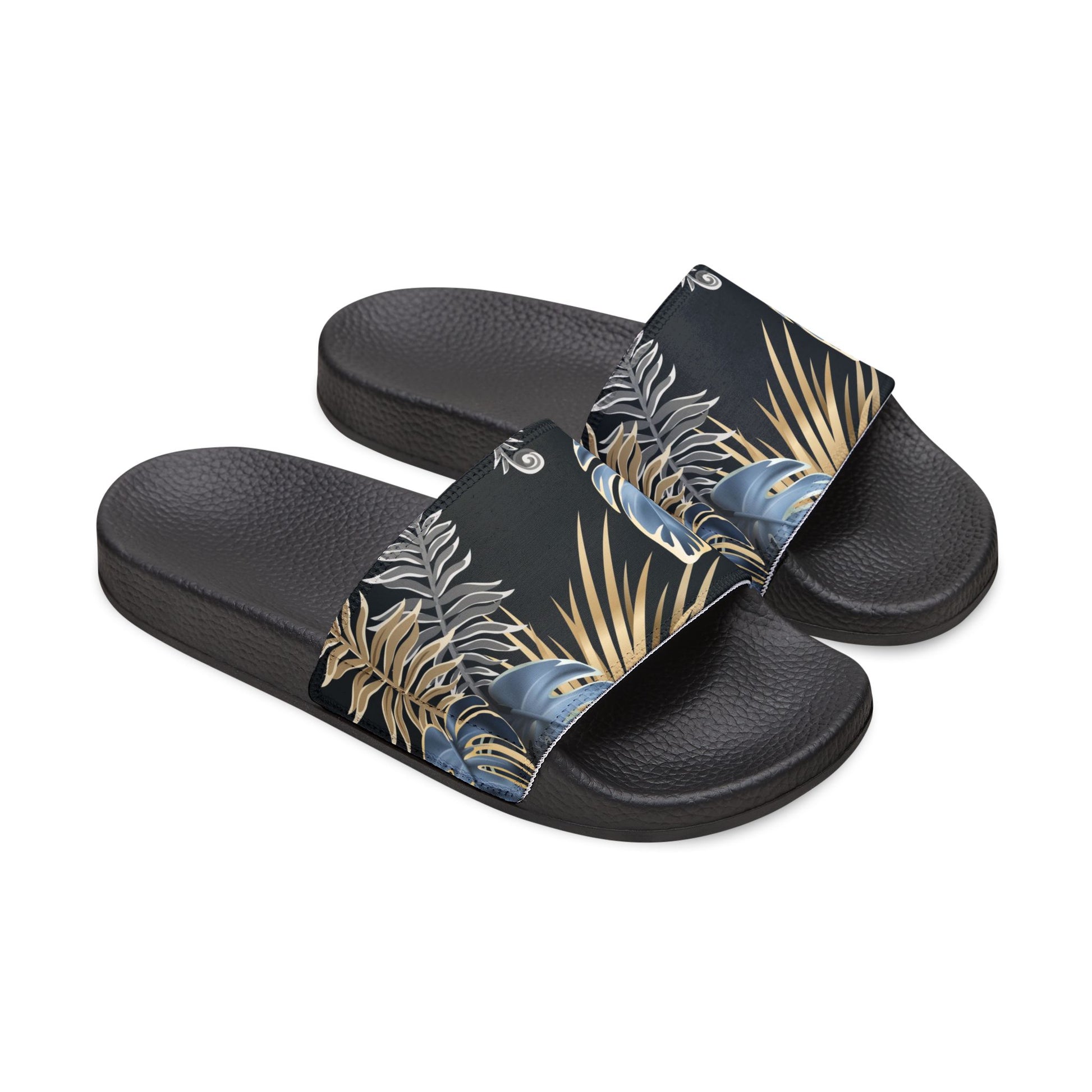 "Paradise Palms at Midnight" Women's Beach Sandals - Island Vibes For Life