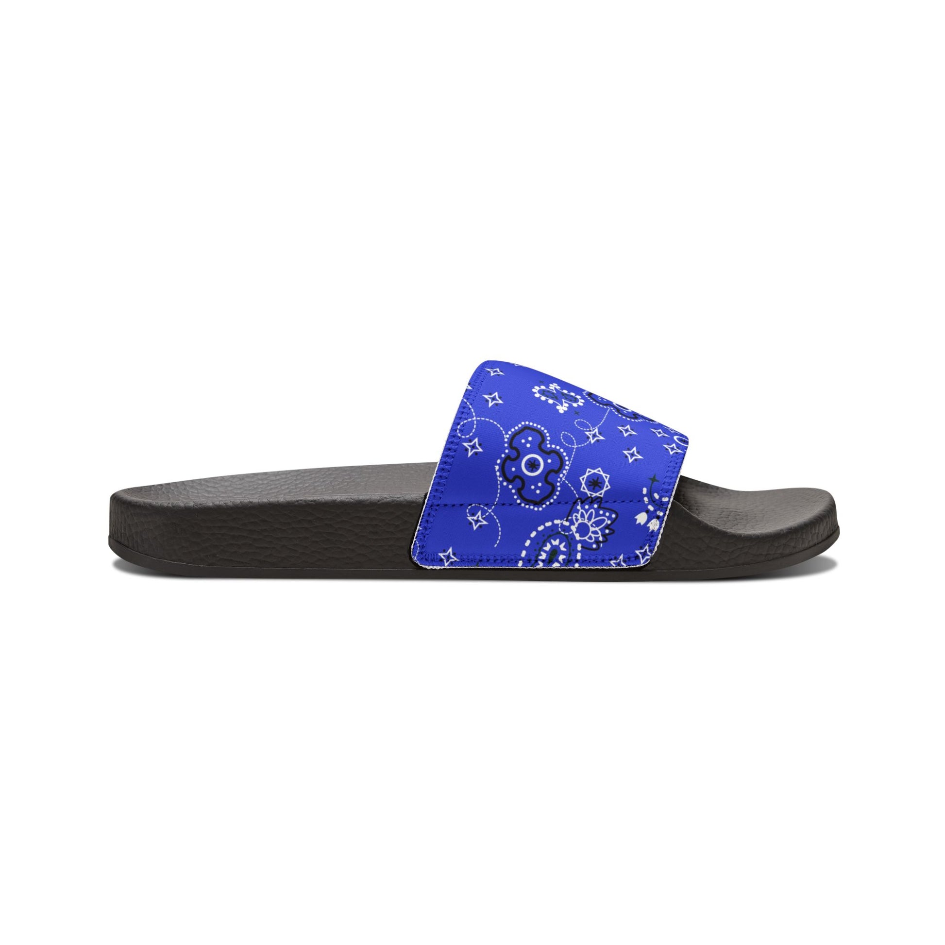 "Blue Paisley Bliss" Men's Beach Sandals - Island Vibes For Life