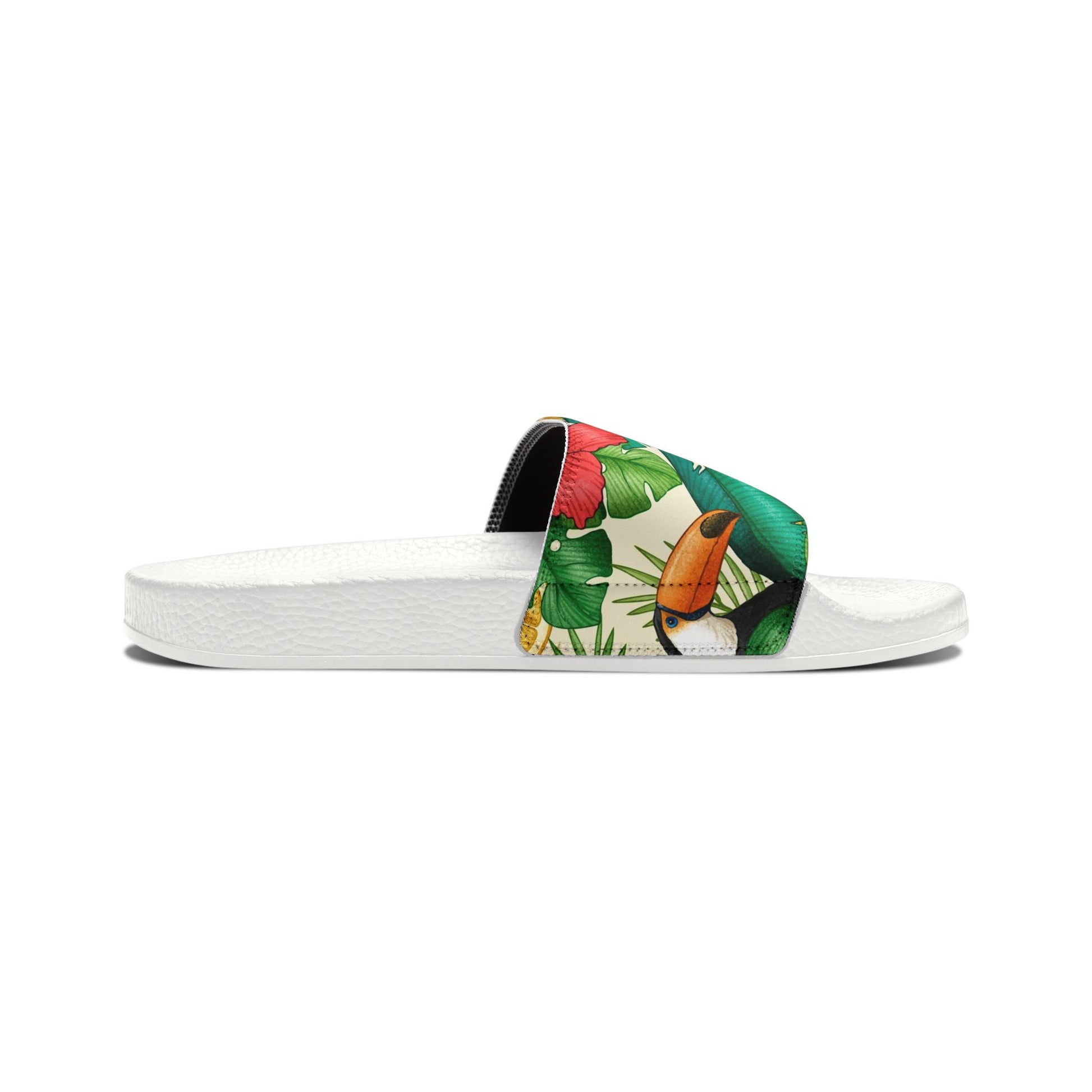 "Toucans Hiding in Hibiscus" Women's Beach Sandals - Island Vibes For Life