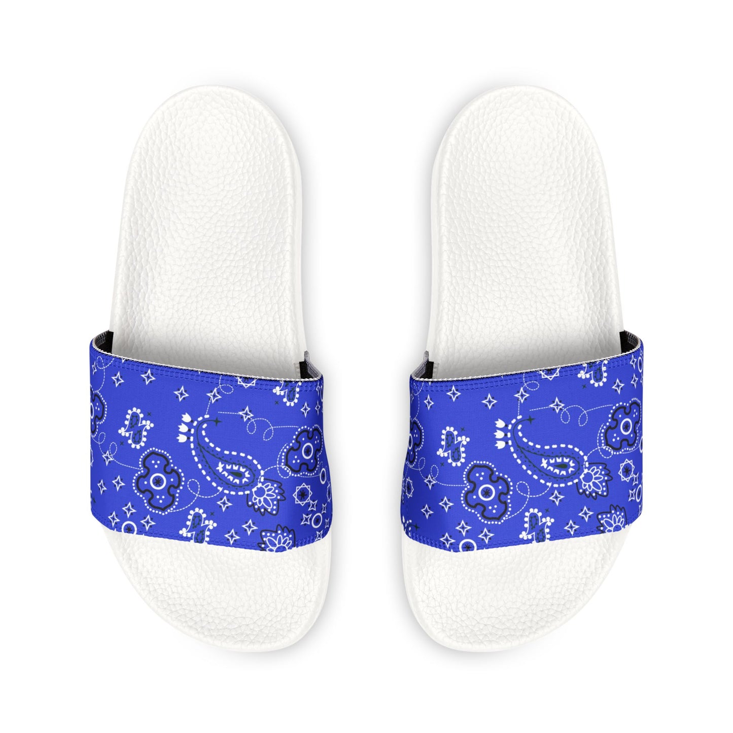 "Blue Paisley Bliss" Men's Beach Sandals - Island Vibes For Life