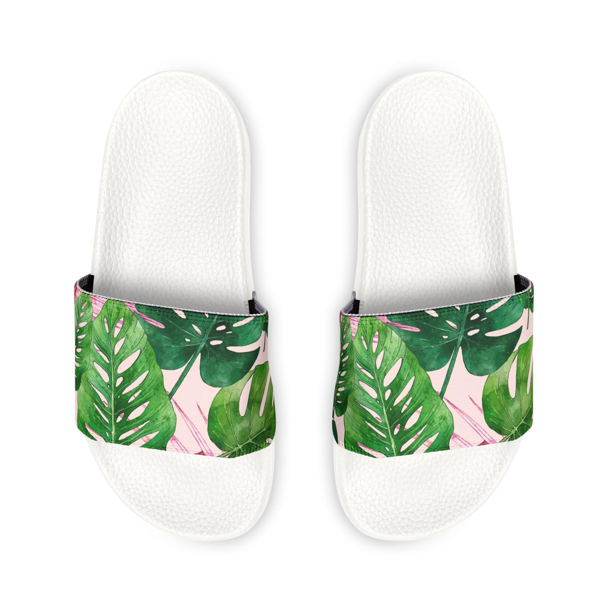 "Jungle Whispers: Coral Serenade" Men's Beach Sandals - Island Vibes For Life